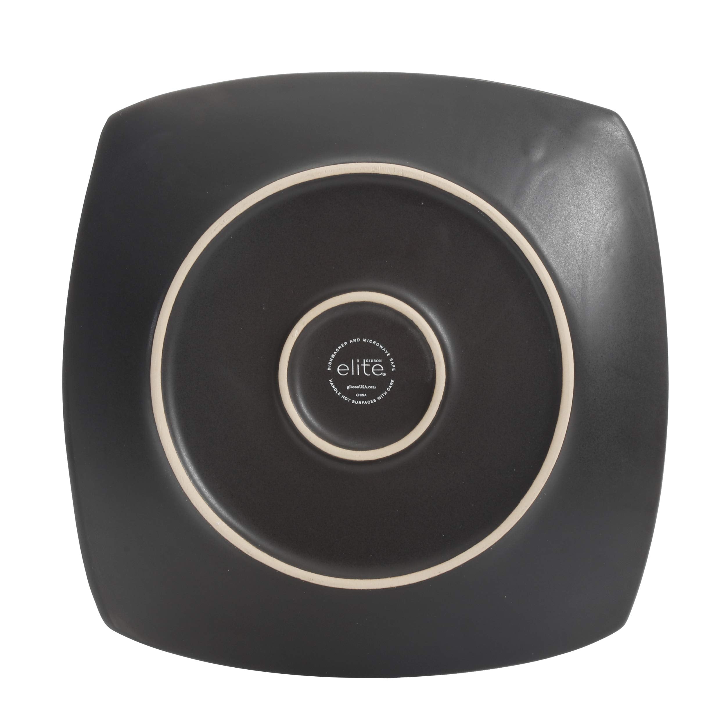 Gibson Soho Lounge Dinnerware set, Square, Blue