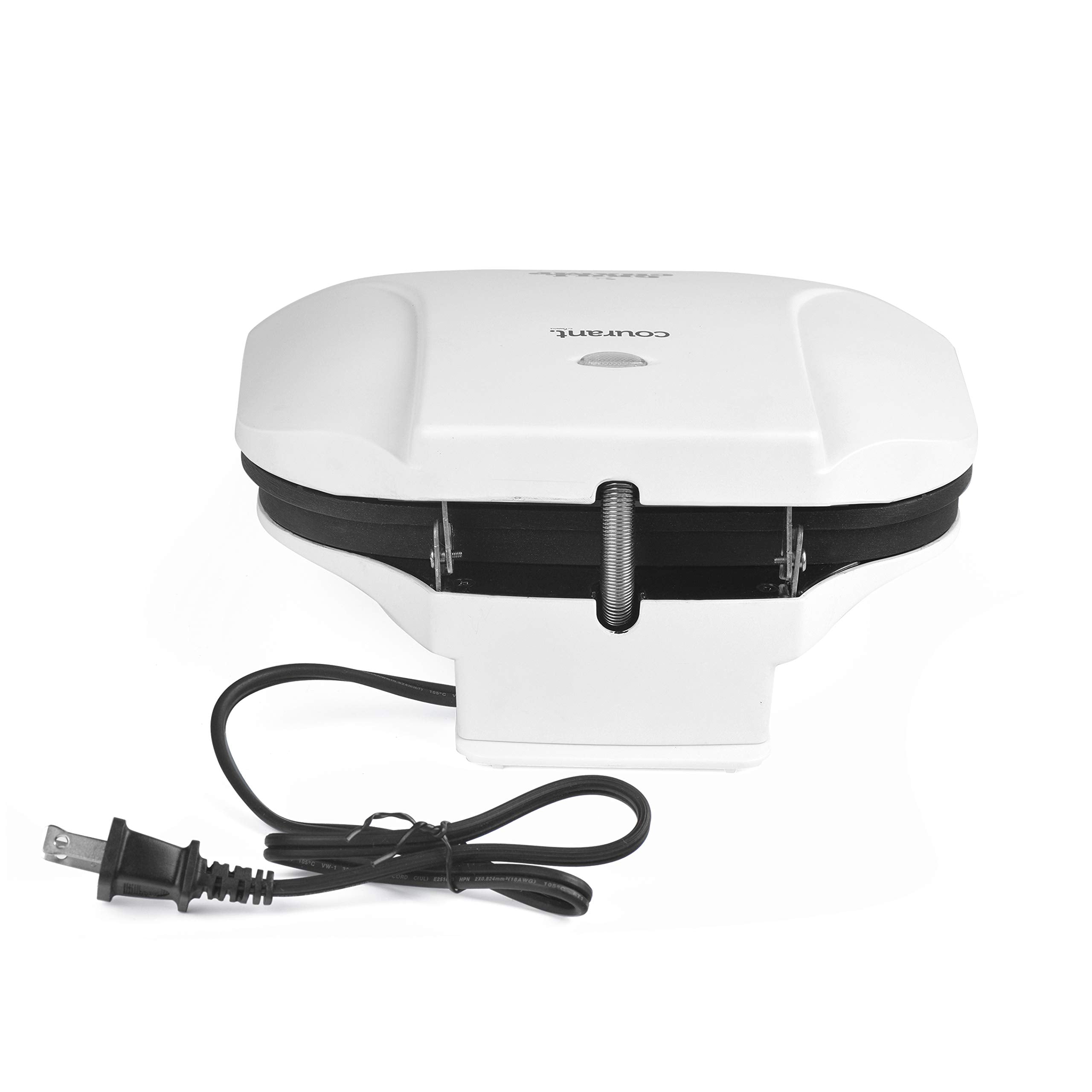 Courant 2-Serving Classic Plate Electric Indoor Grill And Panini Press, Contact Grill Champ, White