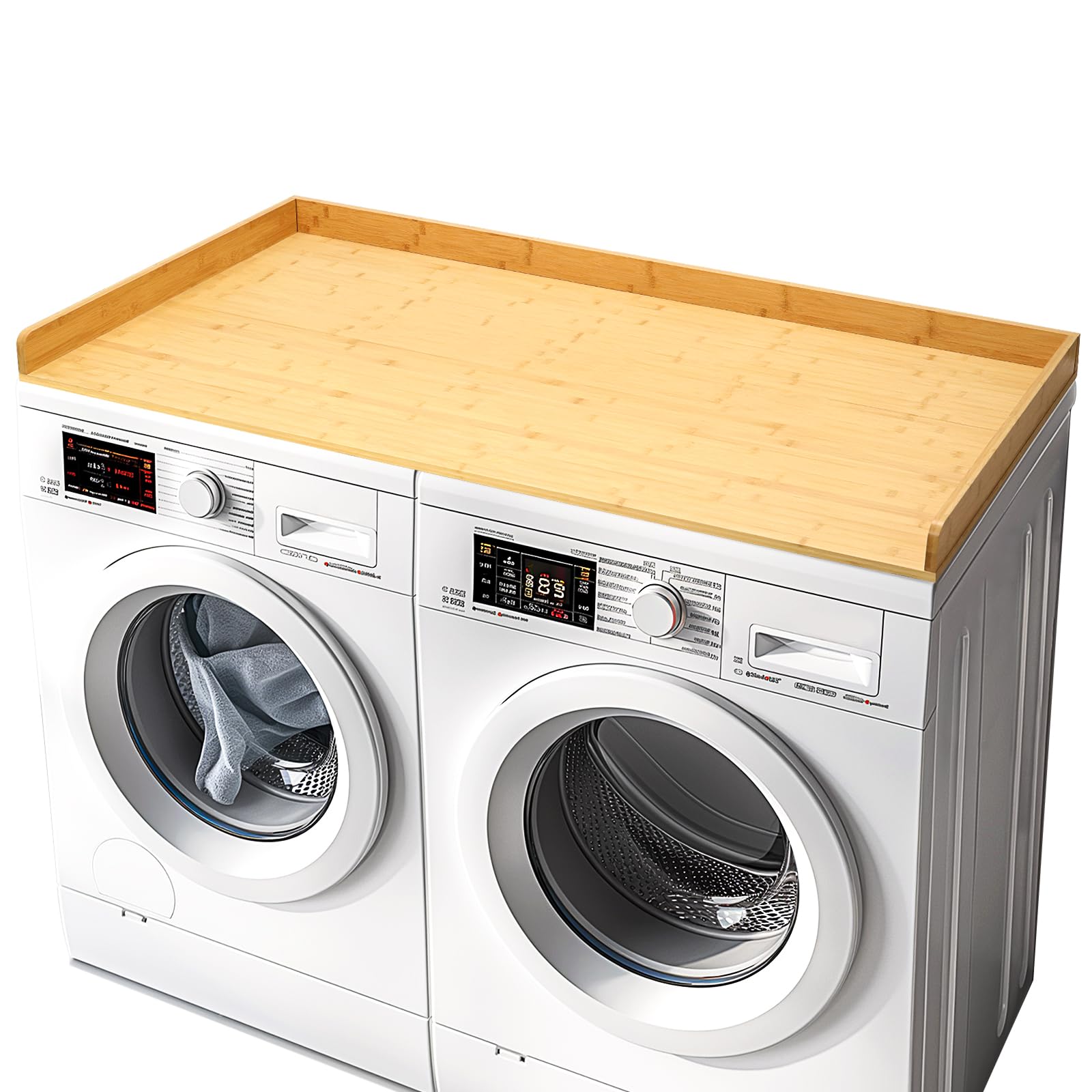 Gashell Washer Dryer Countertop, 27.5'' X 54'' Bamboo Washer And Dryer Countertop For Laundry Room Organization(Natural)