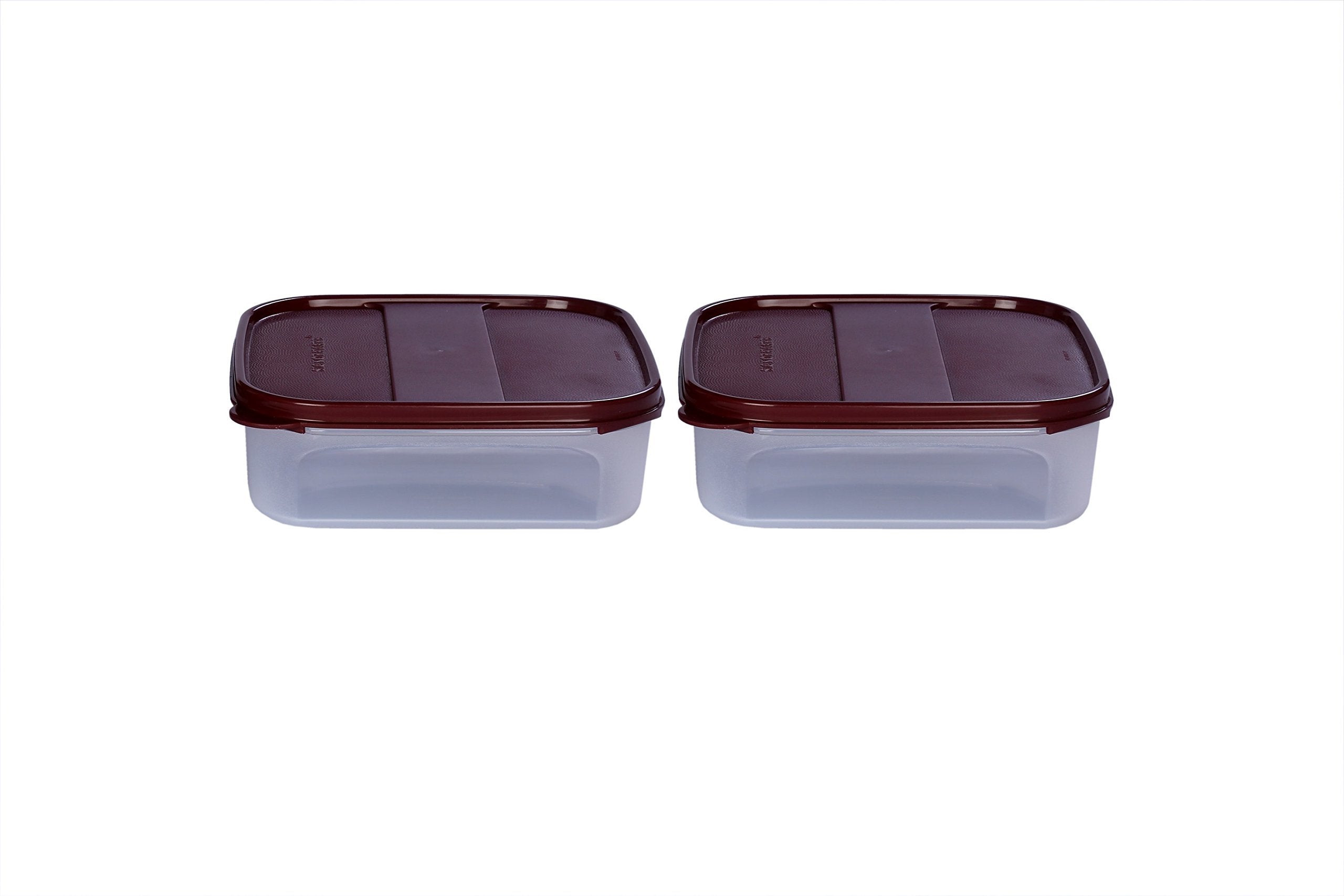 Signora Ware Signoraware Modular Square Container Set, 1.2 Litres, Set Of 2 Maroon