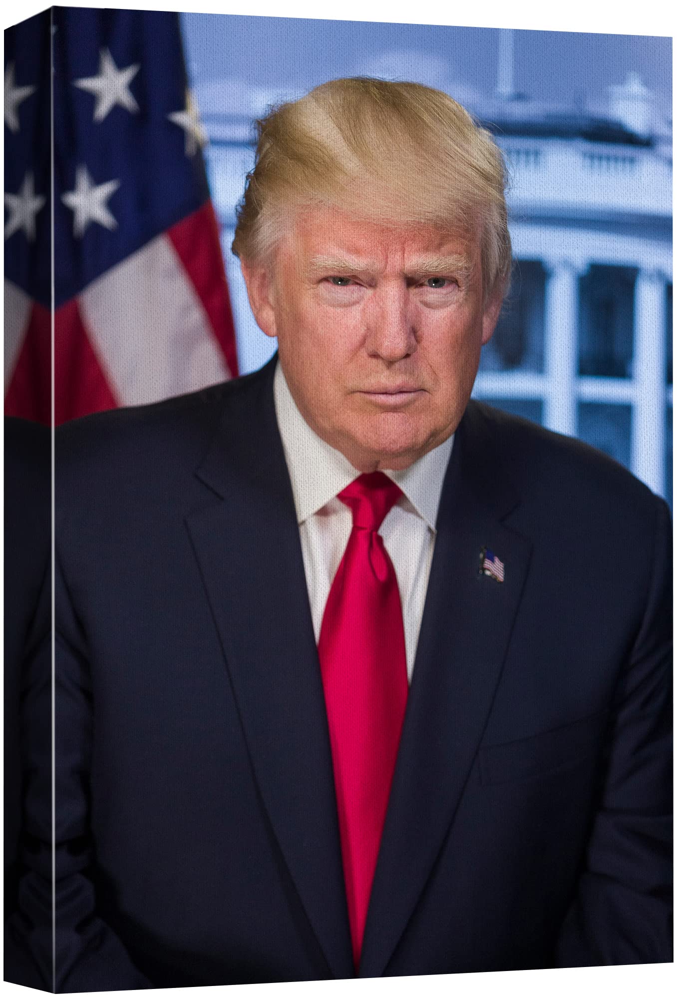 Wall26 - Portrait Of Donald Trump (45Th President Of The United States) - American Presidents Series - Canvas Wall Art Gallery W
