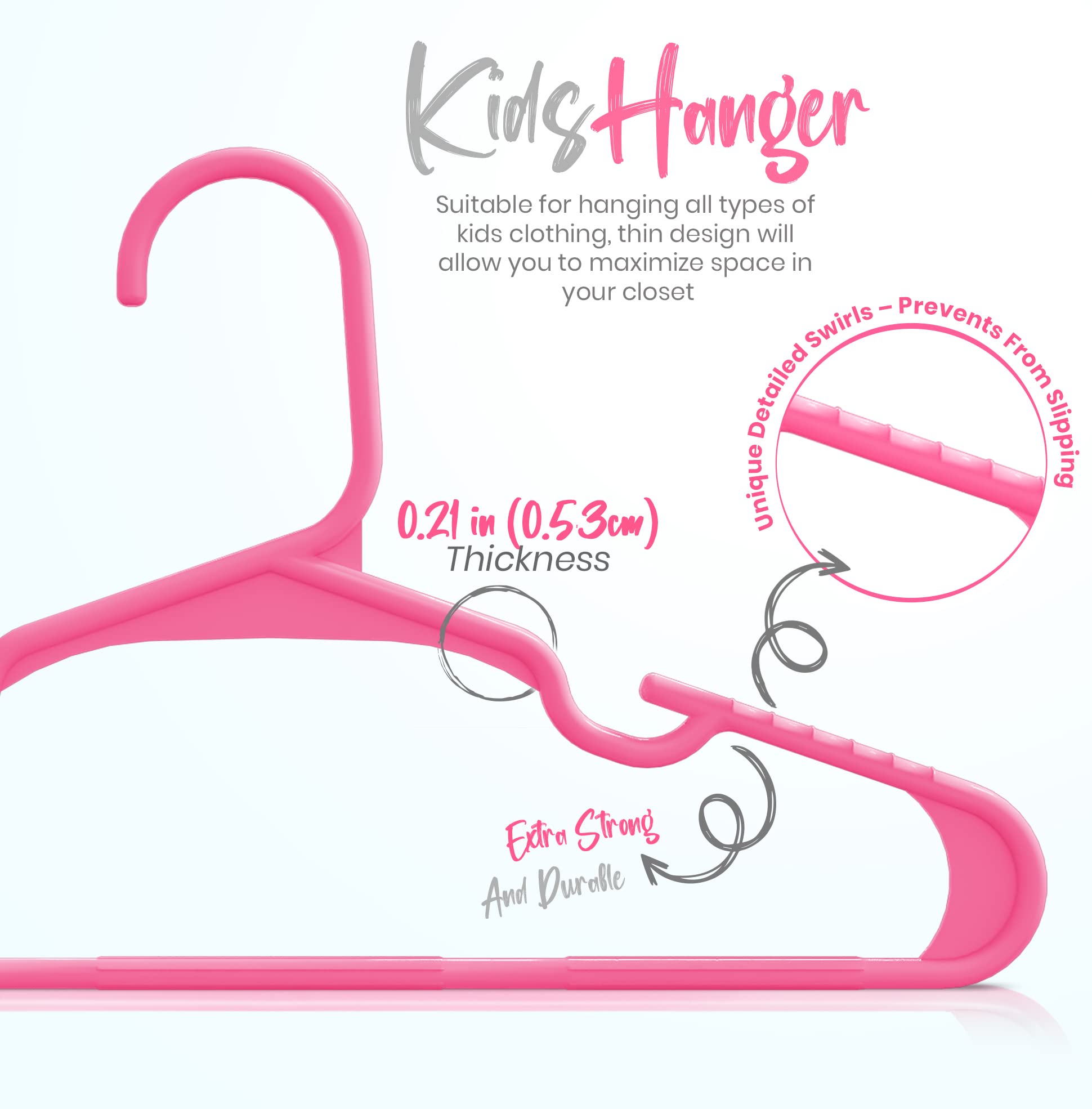 Utopia Home 60 Pack Kids Hangers - 11.5 Inch Plastic Baby Hangers For Closet - Childrens Hangers For Clothes & Infant Hangers Fo