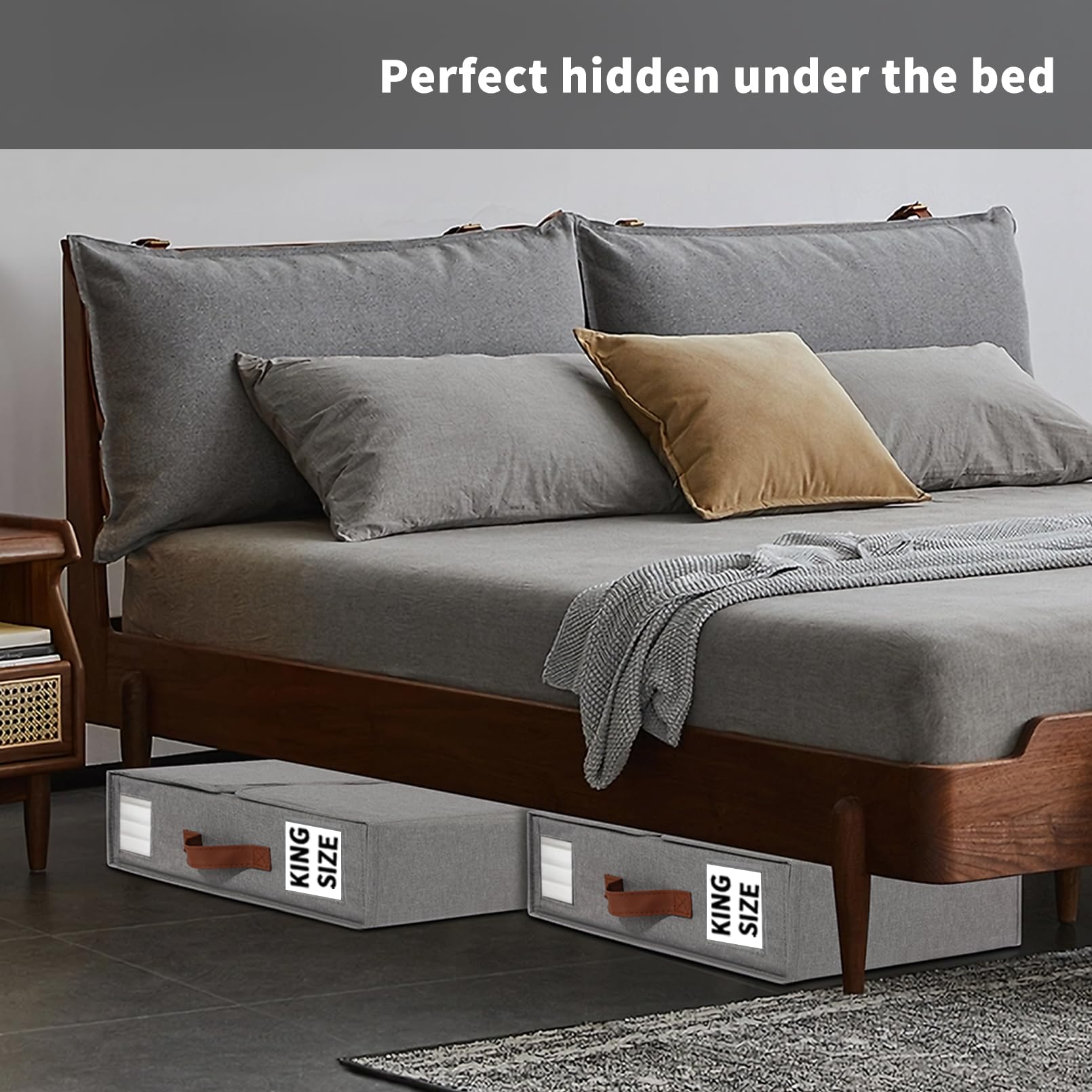 BettMorrow 6 Pack Bed Sheet Organizers and Storage (Queen & King Size) Sheet Organizers for Linen Closet Under bed Storage Sheet