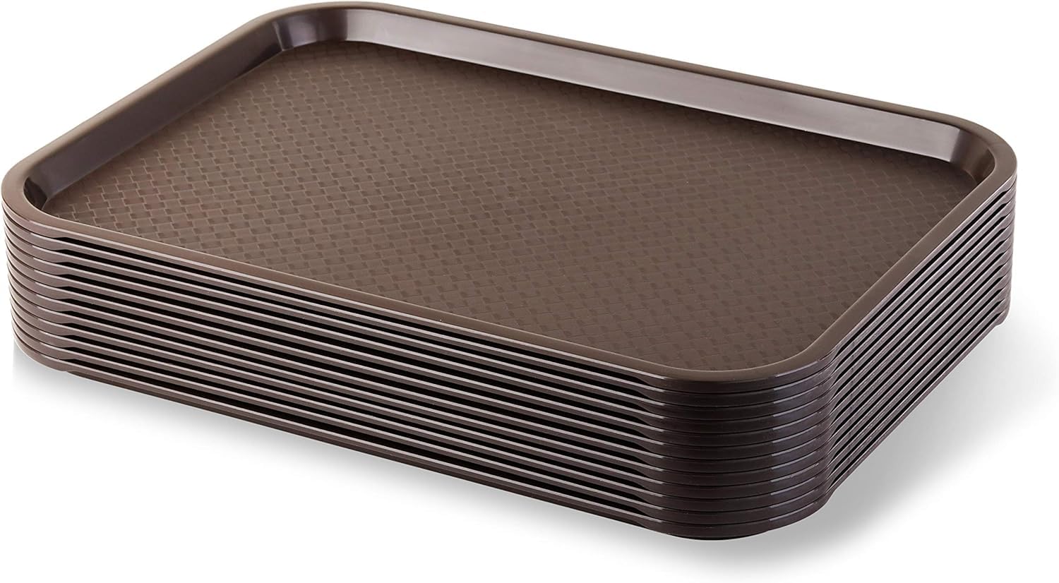 New Star Foodservice Fast Food Tray, Set of 12 (Brown, 12 by 16-Inch)