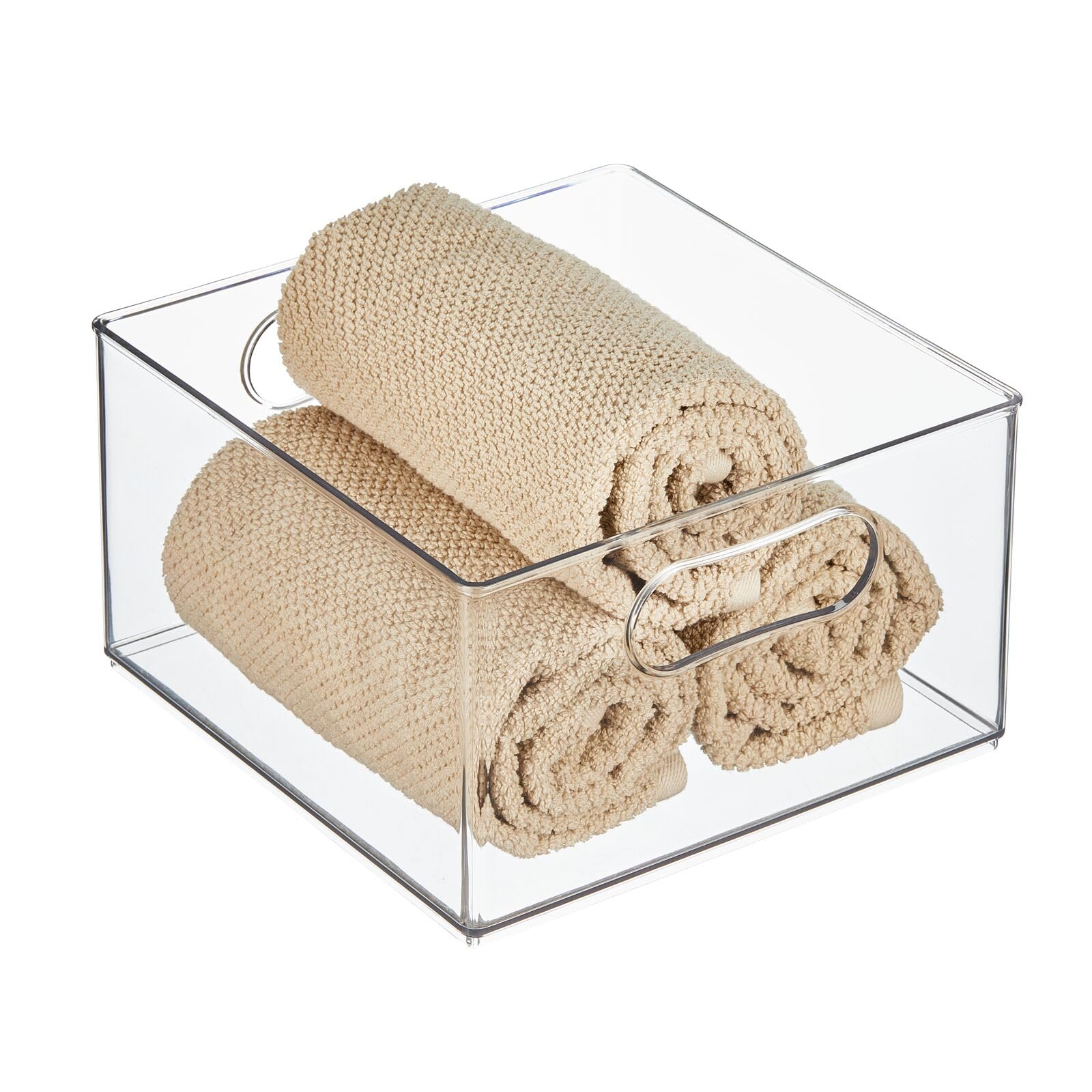 Mdesign Deep Plastic Stackable Storage Organizer Container Bin, Bath And Shower Organization For Cabinet, Cupboard, Shelves, Cou