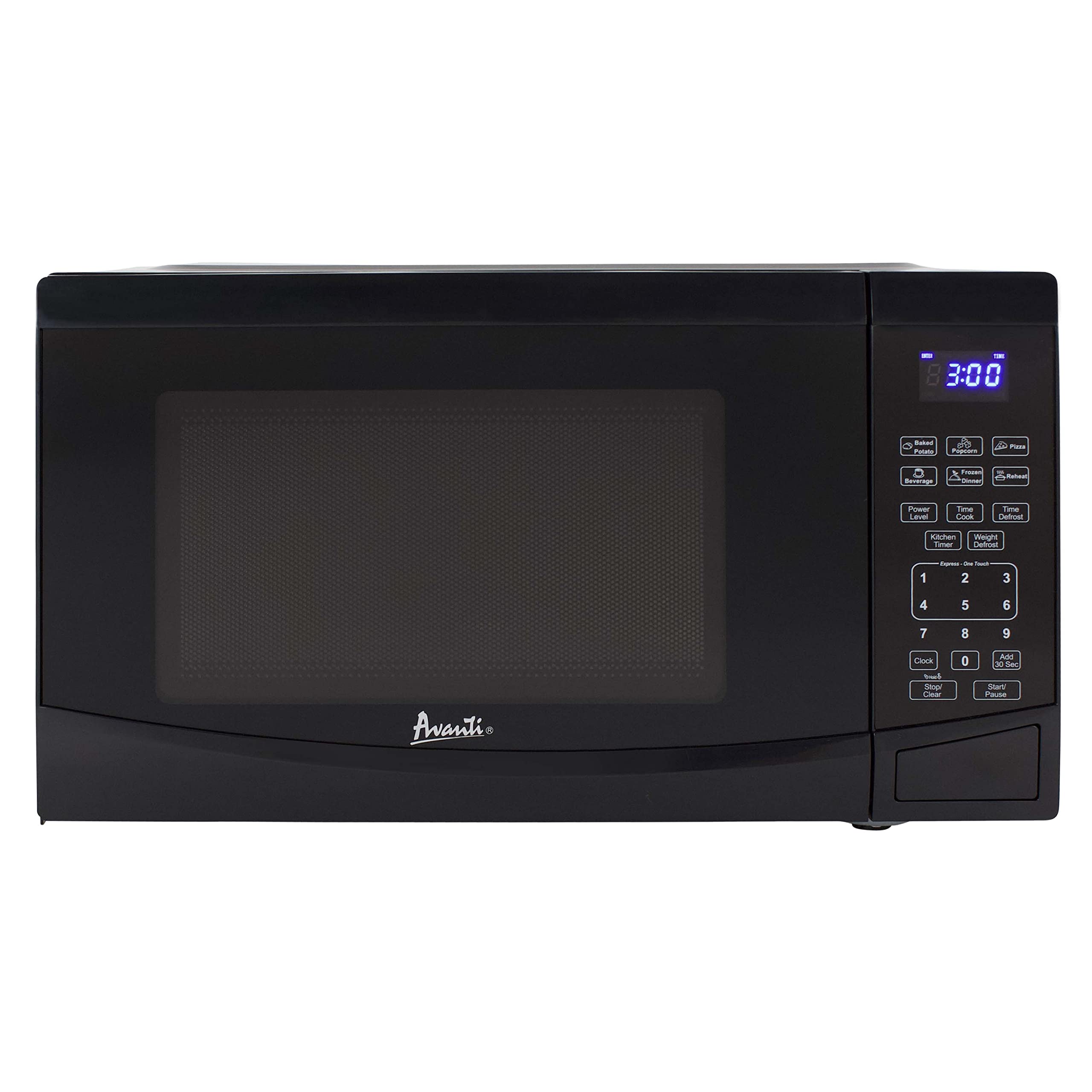 Avanti Mt09V1B Microwave Oven 900-Watts Compact With 10 Power Levels And 6 Pre-Set Cooking Settings, Speed Defrost, Electronic C