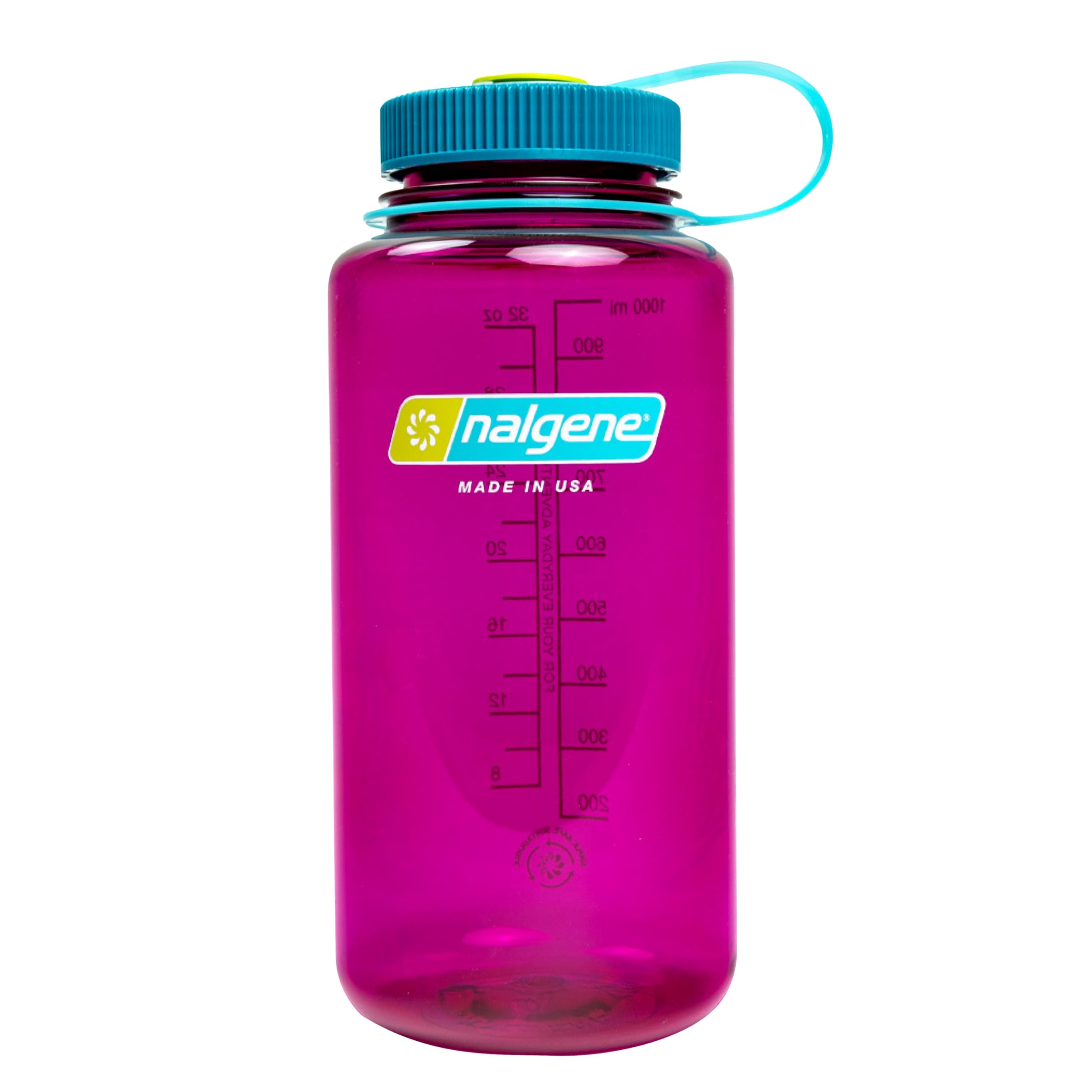 Nalgene Sustain Tritan Bpa-Free Water Bottle Made With Material Derived From 50% Plastic Waste, 32 Oz, Wide Mouth, Eggplant