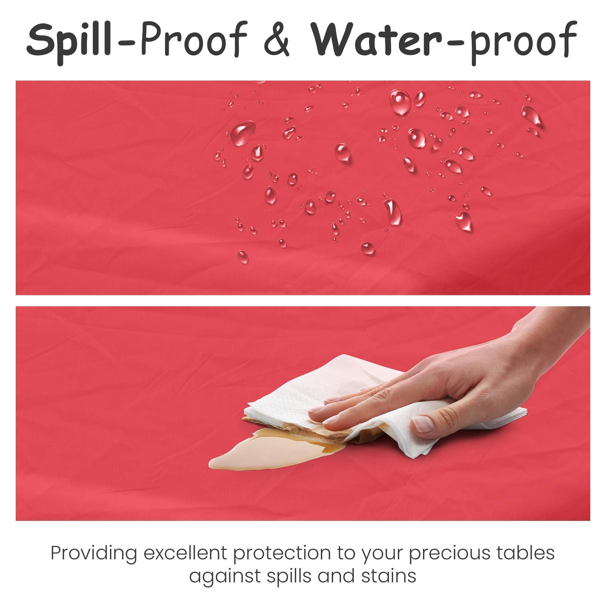 14 Pack Premium Red Plastic Tablecloth - 54 X 108 In. Disposable Rectangle Plastic Table Cloth - Decorative Rectangle Table Cove