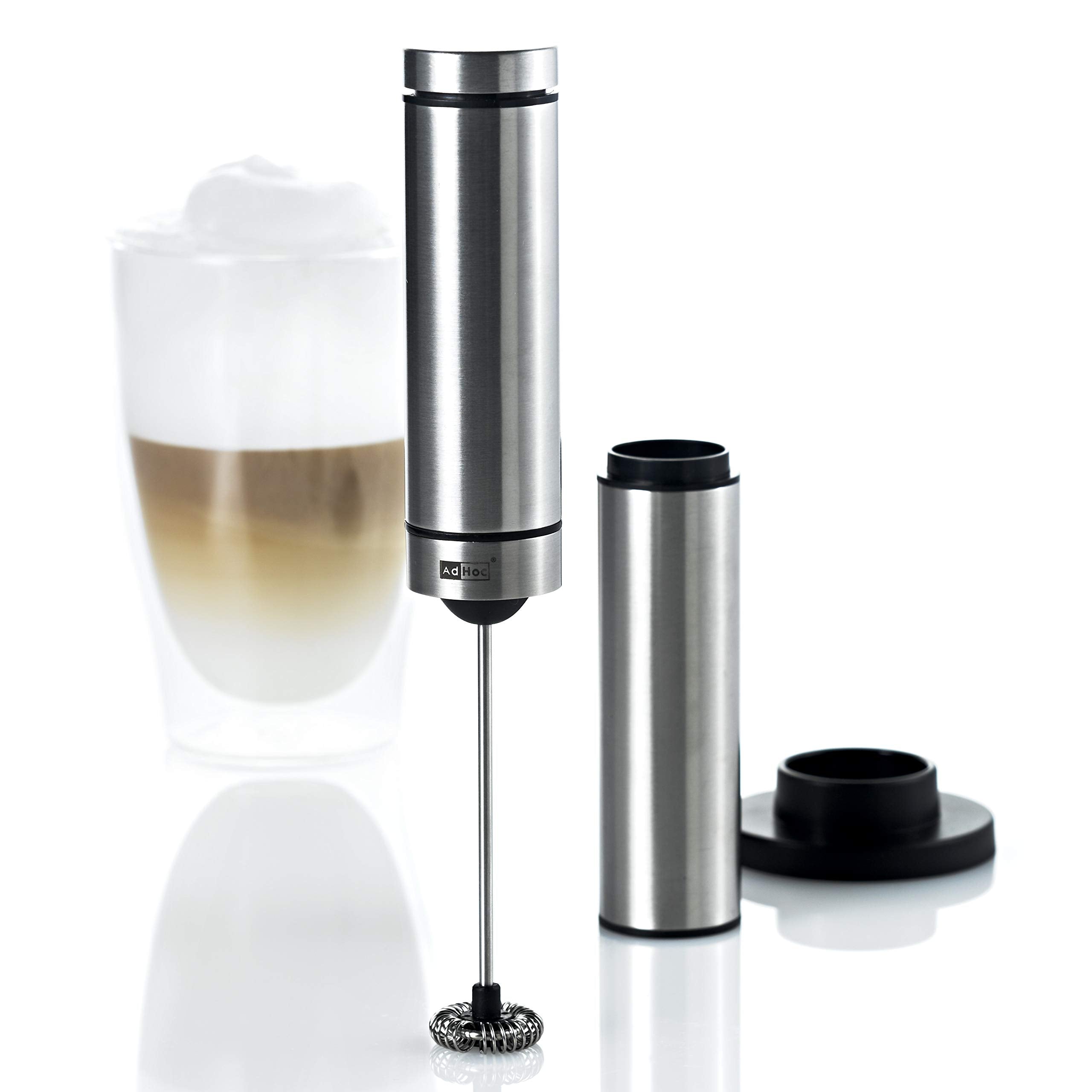 Adhoc Rapido Automatic Milk And Sauce Frother, Stainless Steel And Black