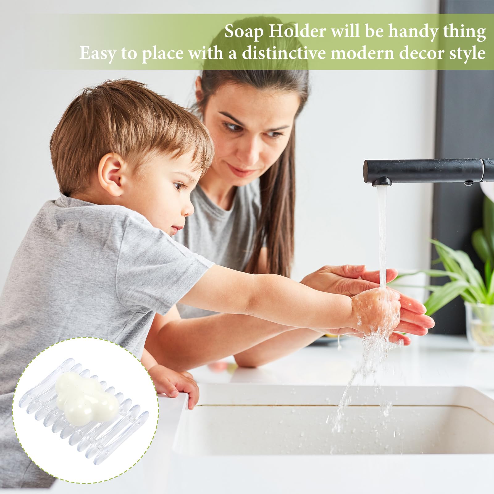 4 Pieces Plastic Bar Soap Holder Soap Tray Soap Saver Bar Dish Self Draining Soap Dishes For Soap Sponge Dryer Bathroom Toilet S