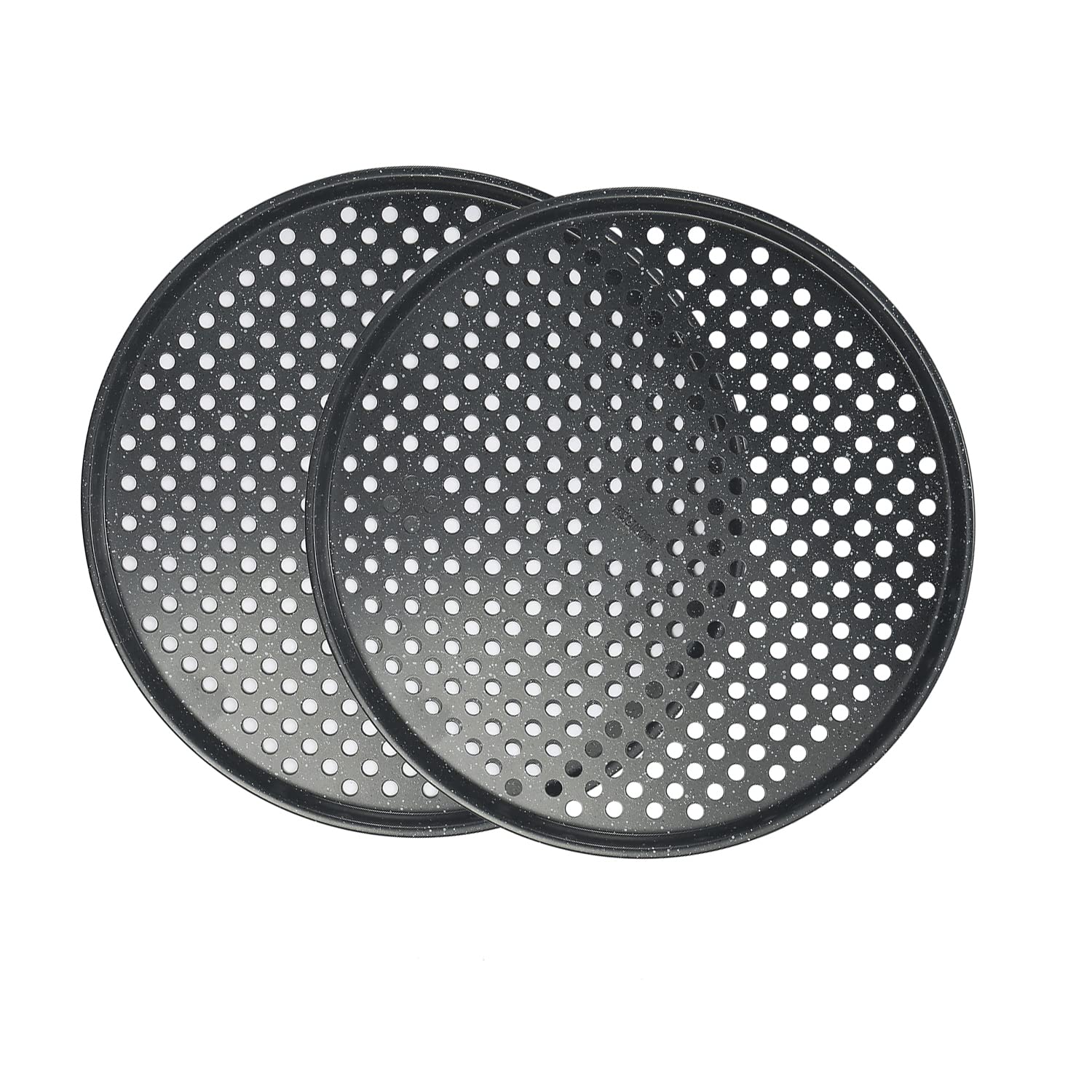 14 Inch Pizza Pan With Holes 2 Pack Perforated Huge Pizza Tray Carbon Steel Crisper Pan Non Stick Pizza Pan For Oven