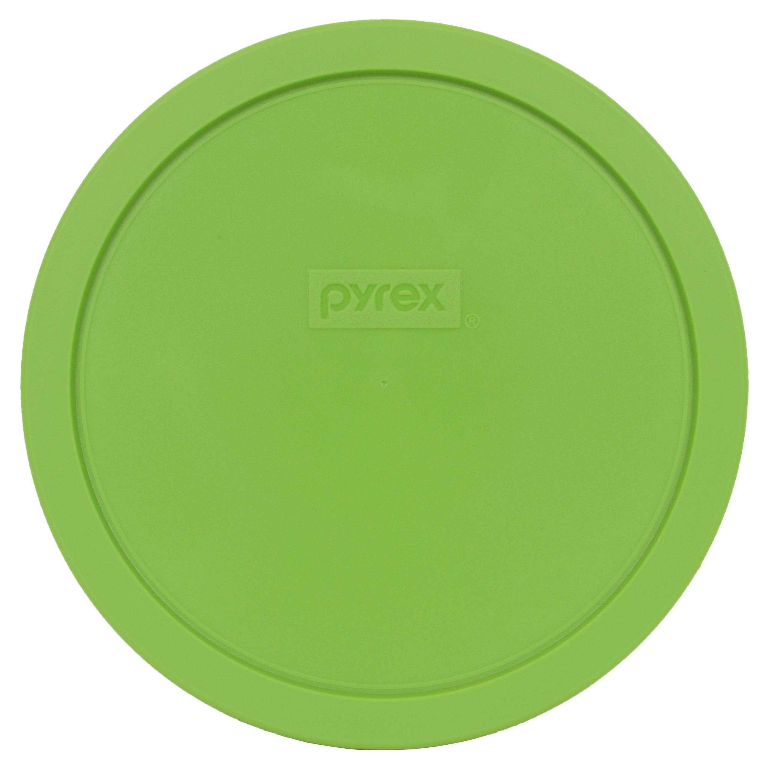 Pyrex (2) 7402-Pc Green 7 Cup, (2) 7201-Pc Edamame Green 4 Cup, & (2) 7200-Pc Lawn Green 2 Cup Plastic Storage Lids, Made In Usa