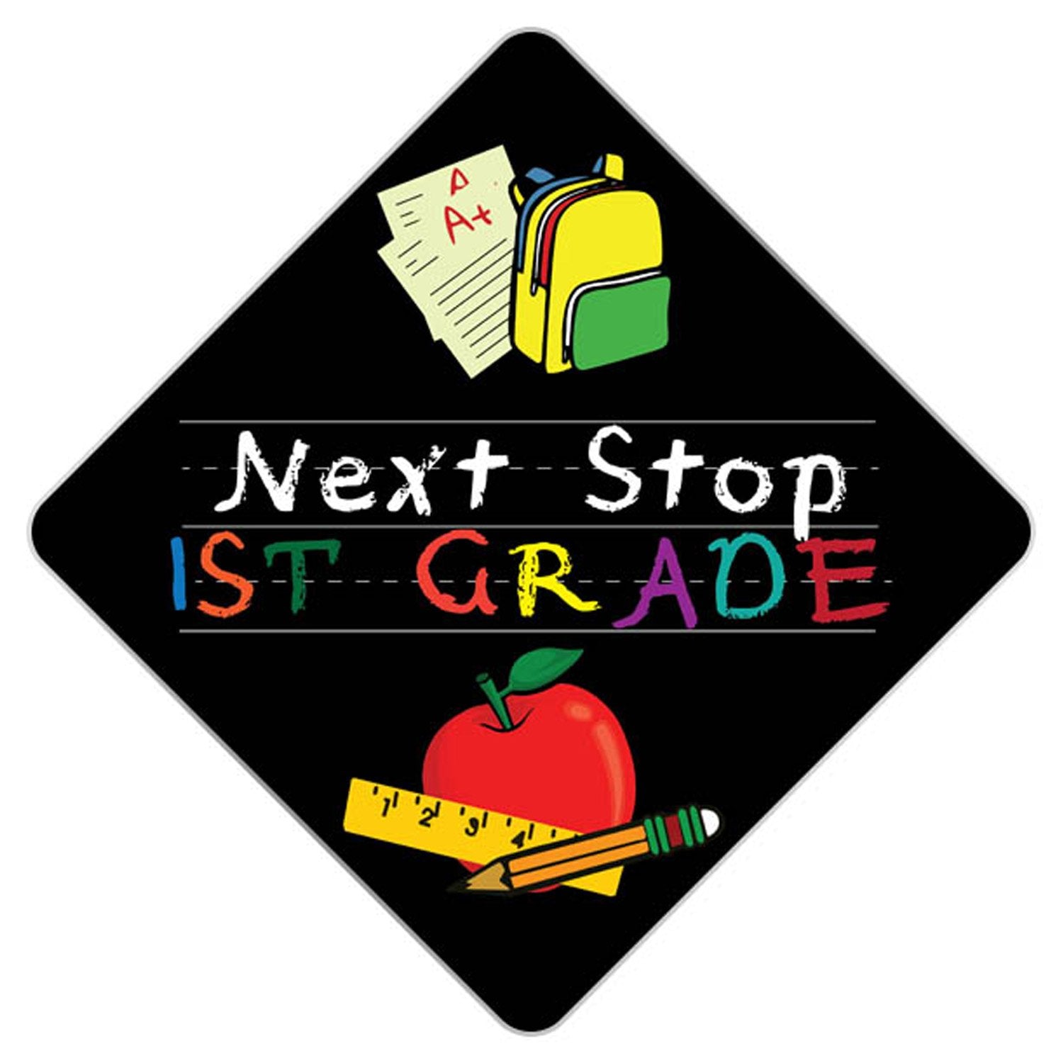 Tassel Toppers Next Stop First Grade Grad Cap (Topper + Grad Cap)