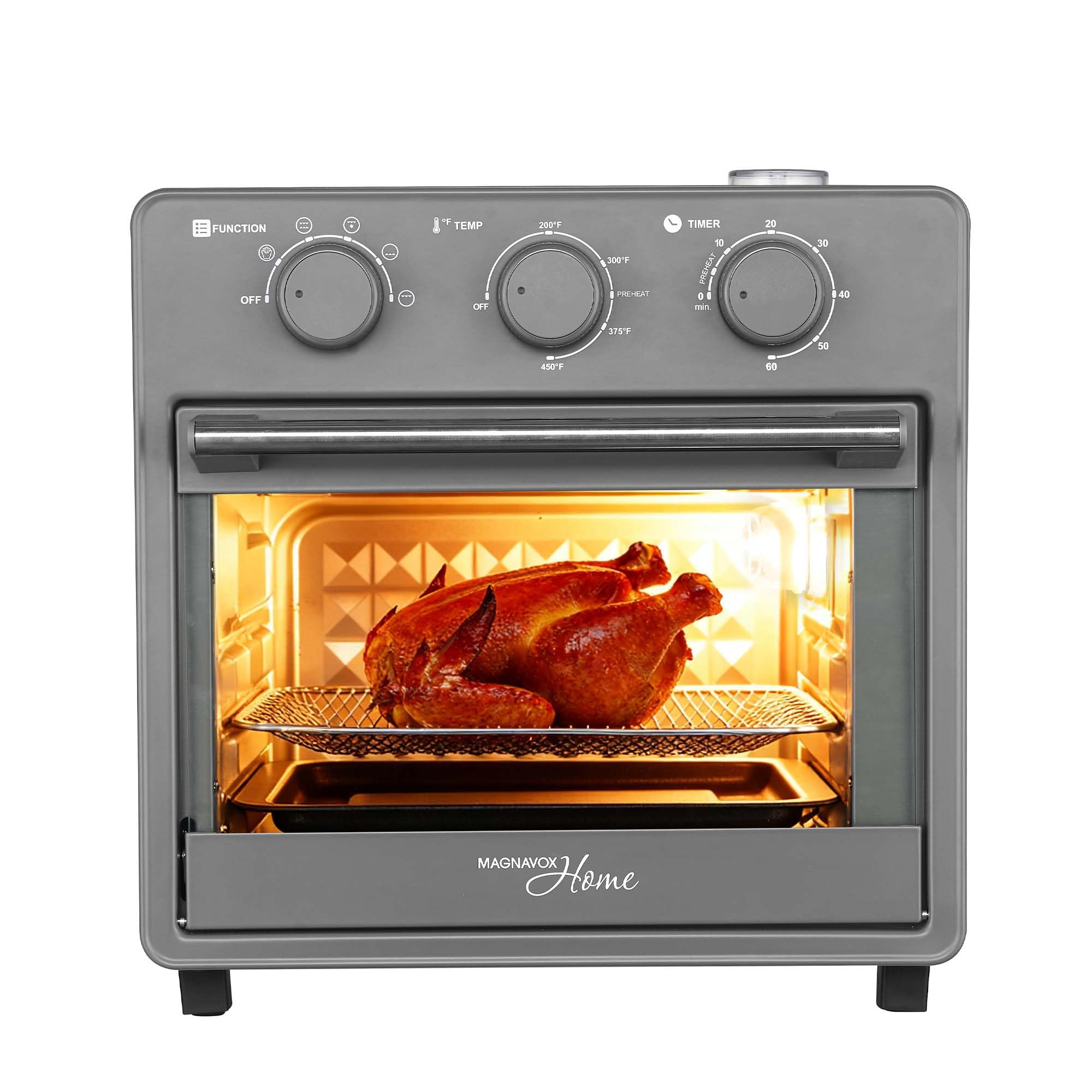 Magnavox Home, 16.5 qt Air Fryer Oven, With Steam Infusion, Black
