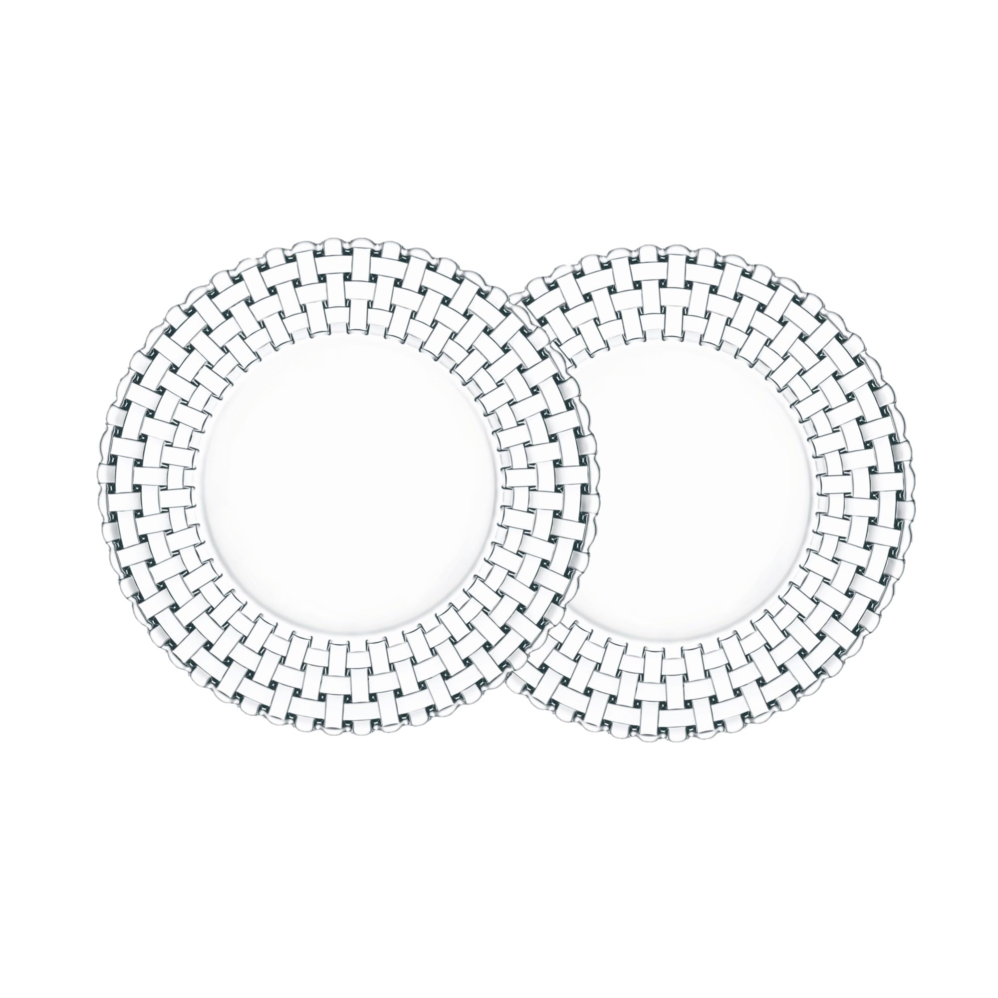 Nachtmann Bossa Nova Collection Set Of 2 Dinner Plates  Crystal Glass Salad, Pasta, And Appetizer Plates 10.5 Inch Clear Dinnerw