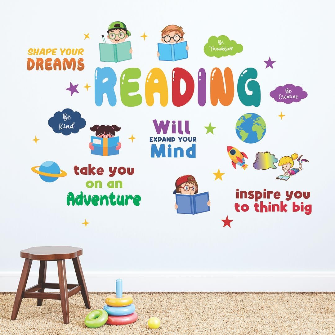 CVANU Shape Your Dreams Reading Positive Quote Printed on Vinyl Self-Adhesive Wall Sticker for Wall Decoration (25inchX34.5inch)