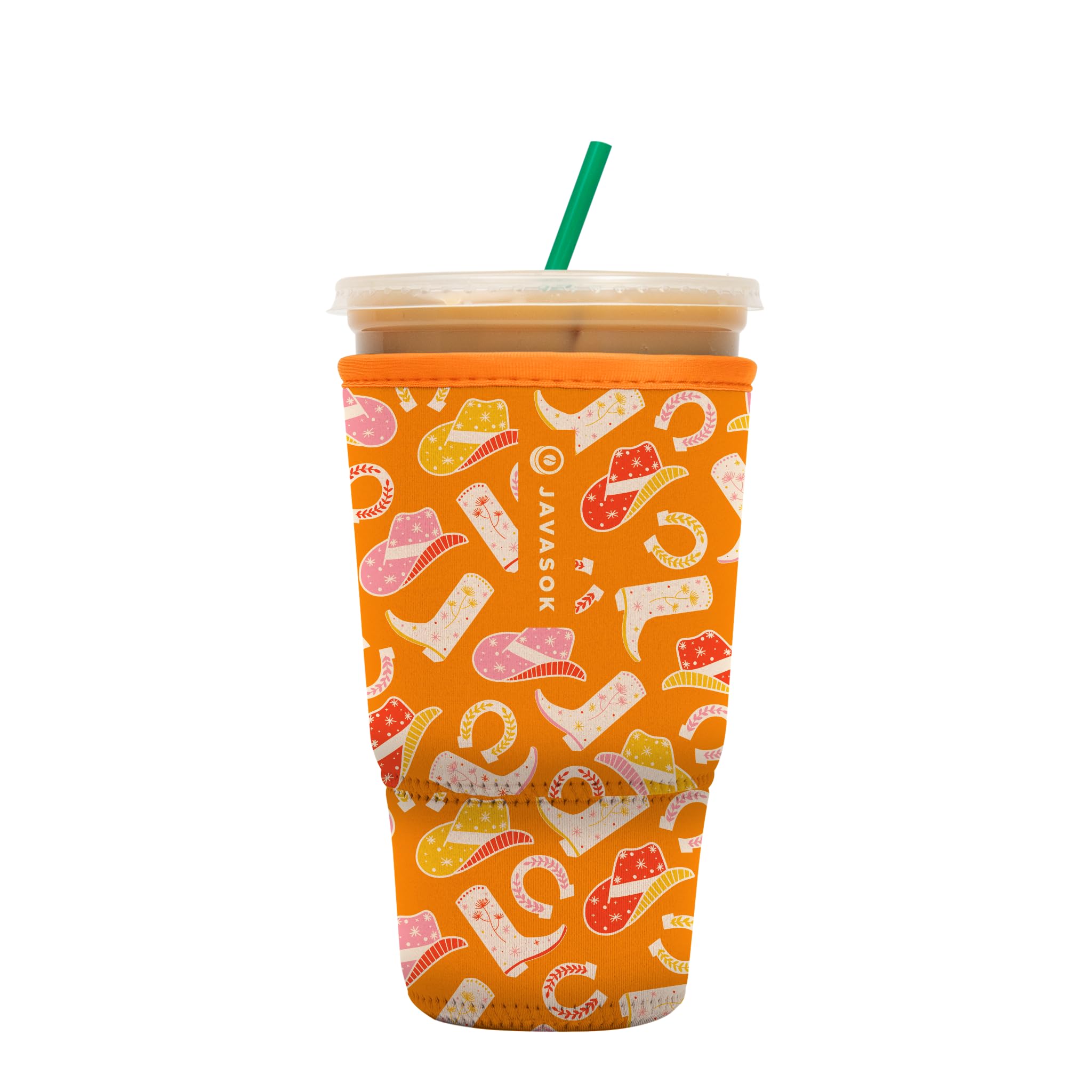 Sok It Java Sok Iced Coffee & Cold Soda Insulated Neoprene Cup Sleeve (Cowgirl Couture, XLarge: 38-42oz)