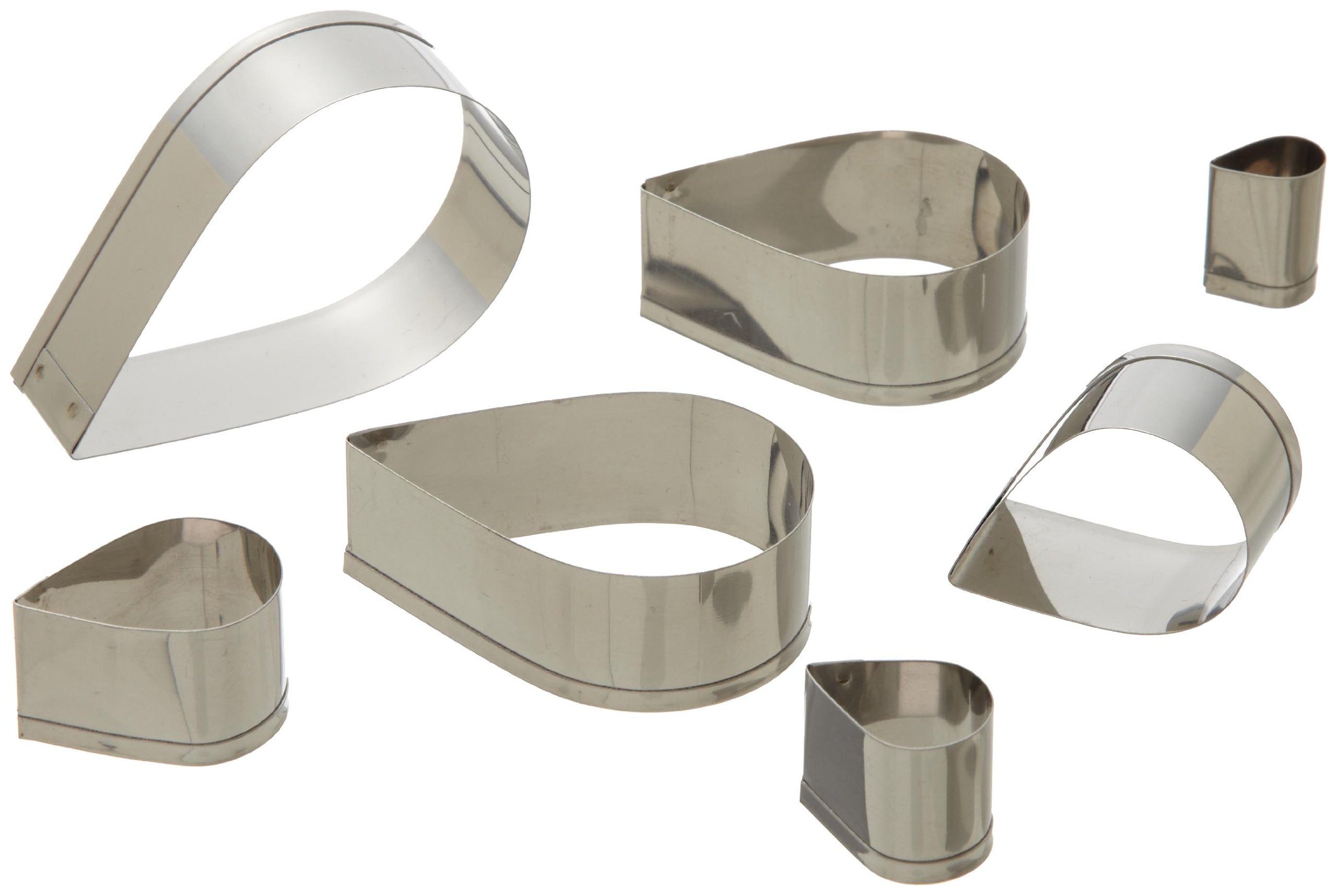 Ateco Rectangle Pastry Fluted Round Cutters In Graduated Sizes, Plain Edge