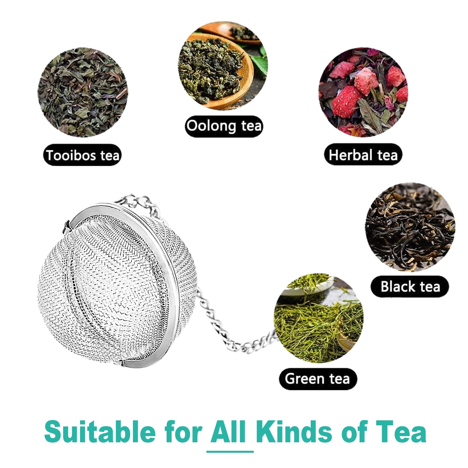 2Pcs Loose Leaf Tea Steeper With Freddy'S Sun And Moon Couple Costume Pendant - Nstaygate Tea Infuser Tea Strainer 304 Stainless