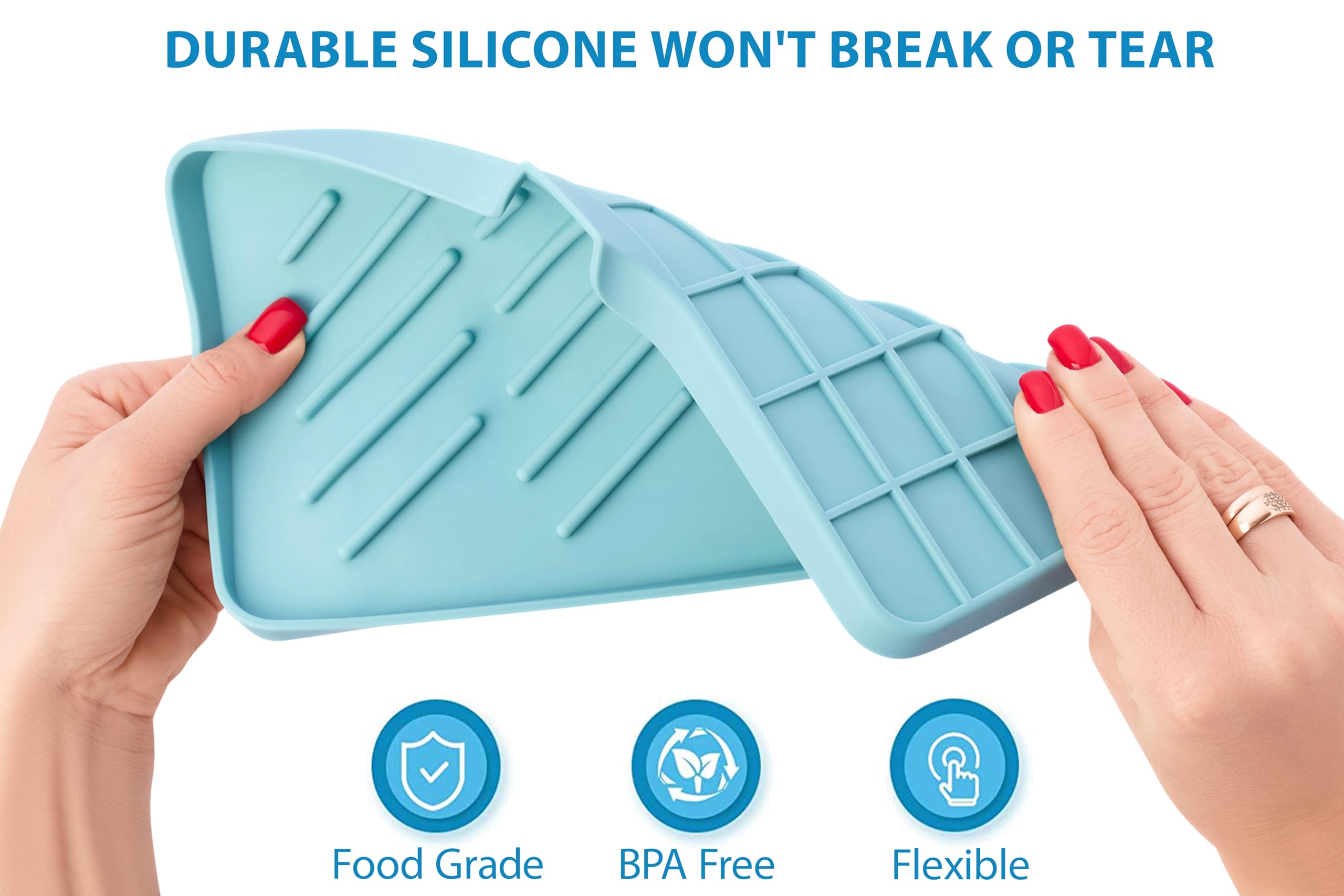 Ag Company 1 Pc Light Green Silicone Sink Tray For Dish Sponge Holder | Silicone Sponge Holder For Kitchen Sink | Soap Tray For