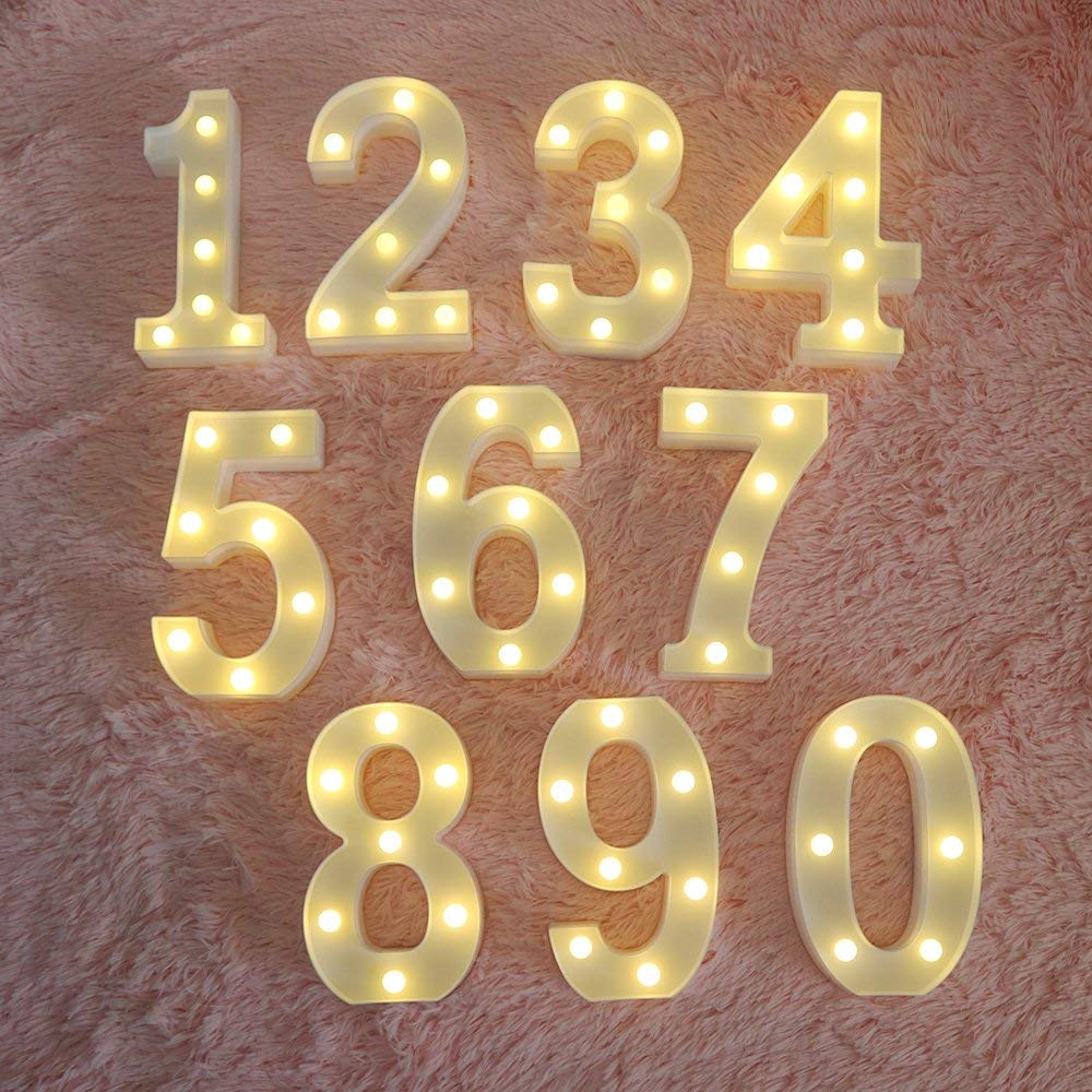 MUMUXI Marquee Light Up Letters | Large Light Up Numbers | Battery Powered and Bright with Every Letter of The Alphabet | for We