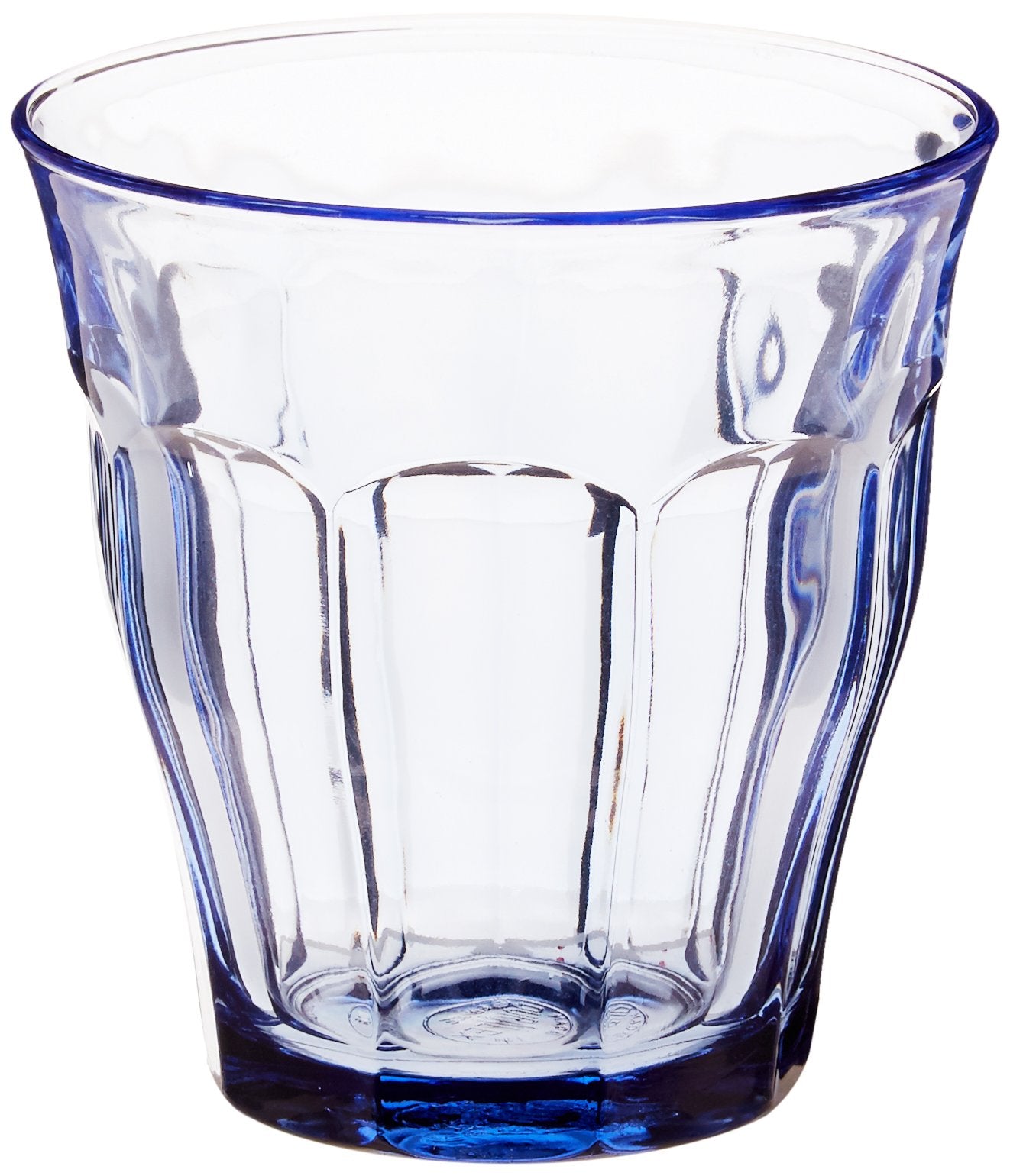 Duralex Made In France Prisme Marine Glass Tumbler Drinking Glasses, 8.75 Ounce - Set Of 6, Marine Blue