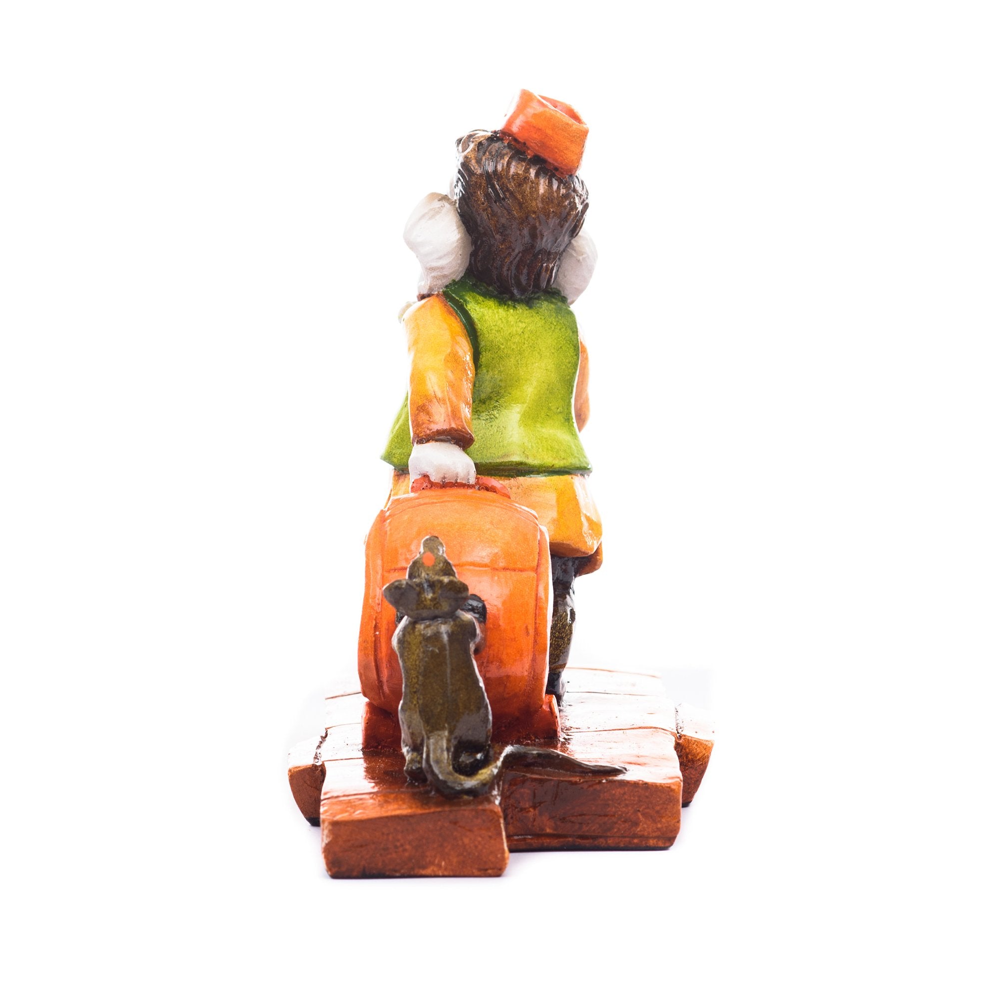 Ecraftindia Resin Handcrafted Ganesha Idol Carrying Travel Bag With Mouse Showpiece | Lord Ganesha Idol For Home Decor | Ganesha