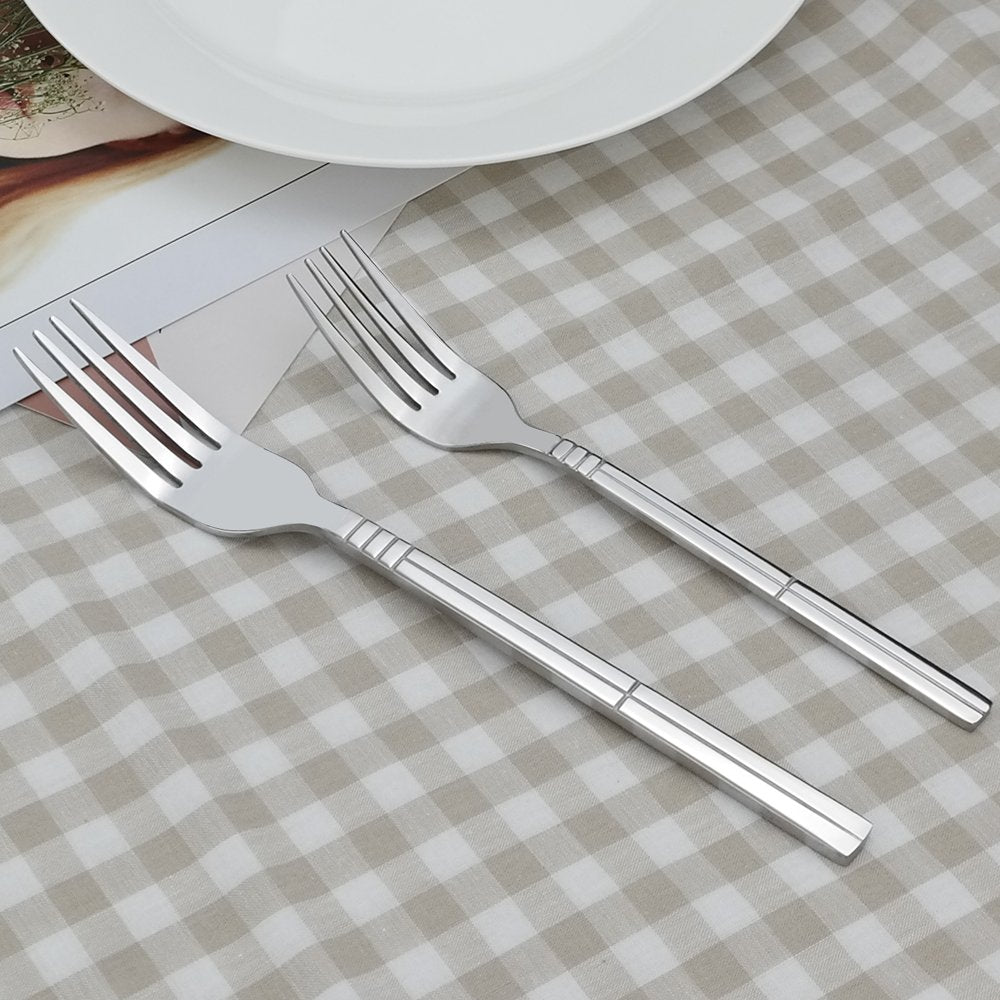 Saedy 60 Piece Stainless Steel Silverware Set, Dinner Table Flatware Service For 12