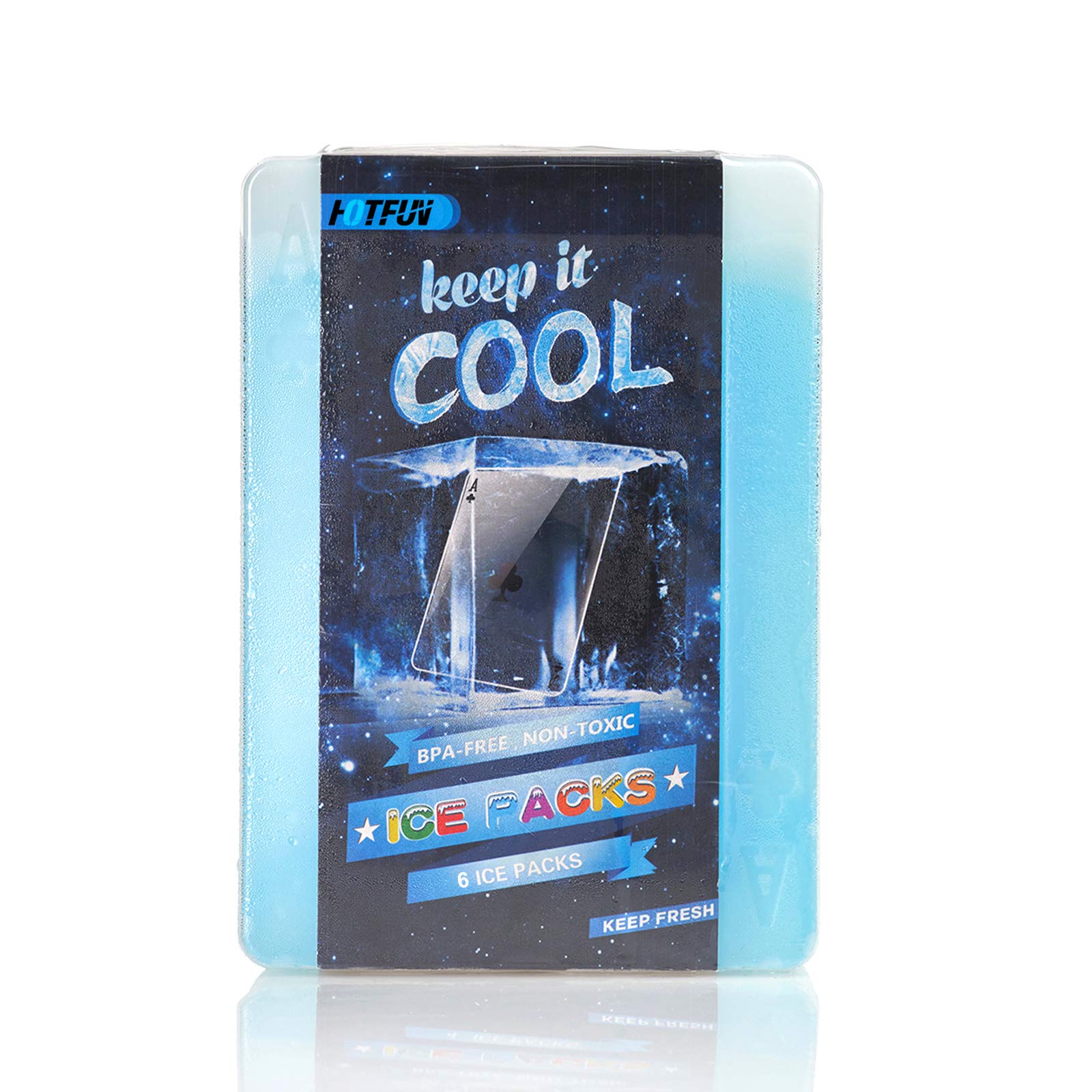 Hotfun Ice Packs For Lunch Box Slim Reusable Freezer Dry Ice Pack For Coolers Keep Cold And Fresh For Outdoor Camping Picnic And