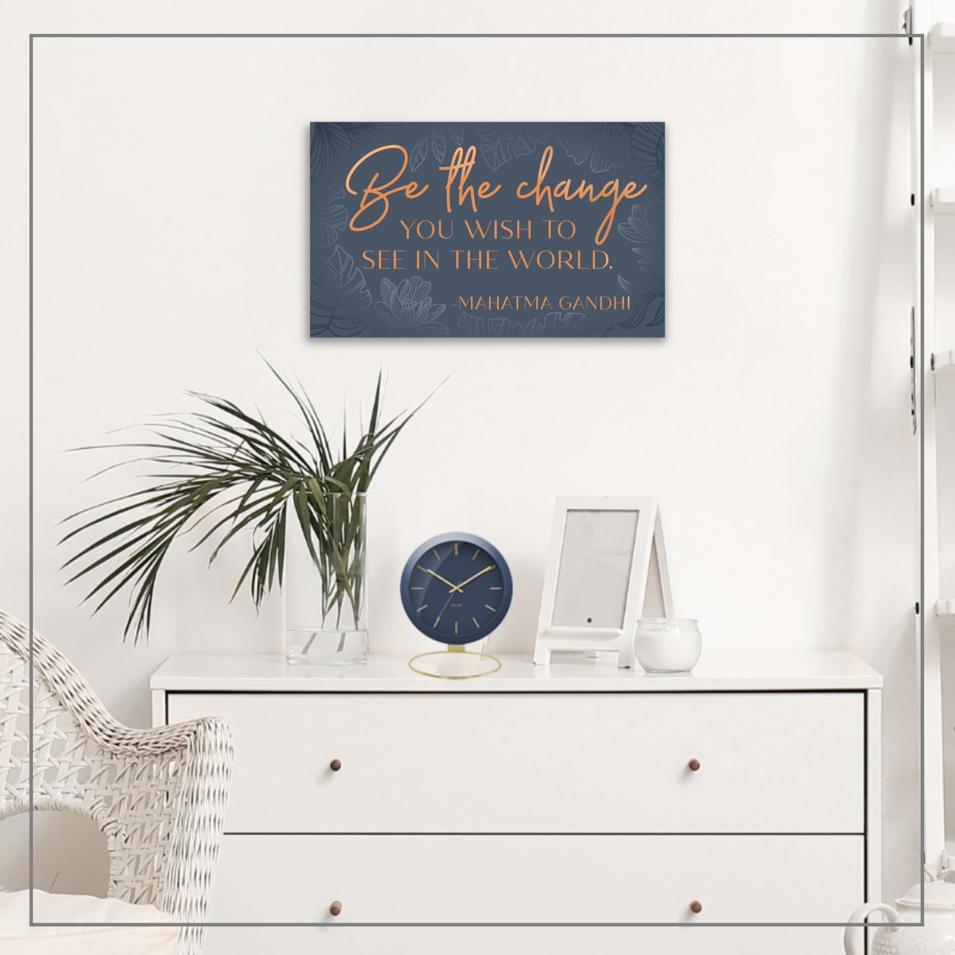 Inspirational Poster - Wall Decor For Bedroom, Office, Living Room - Framed Canvas - 10 X 16.5 Inch Motivational Print