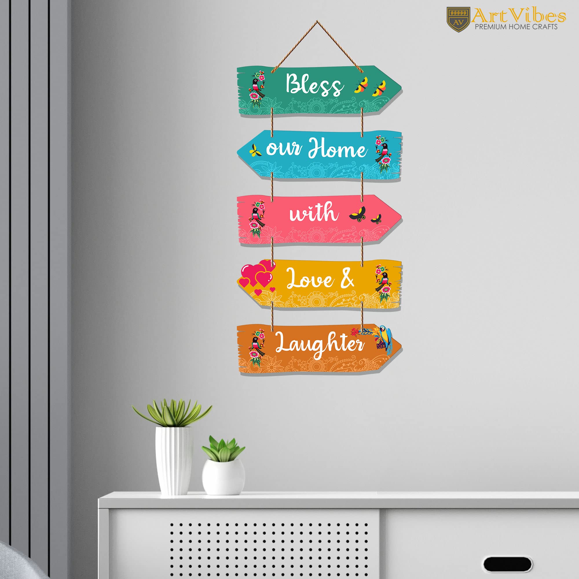 Artvibes Home Quotes Decorative Wall Art MDF Wooden Wall Hanger for Living Room | Bedroom | Gifts | Wall Hangings for Home Decor