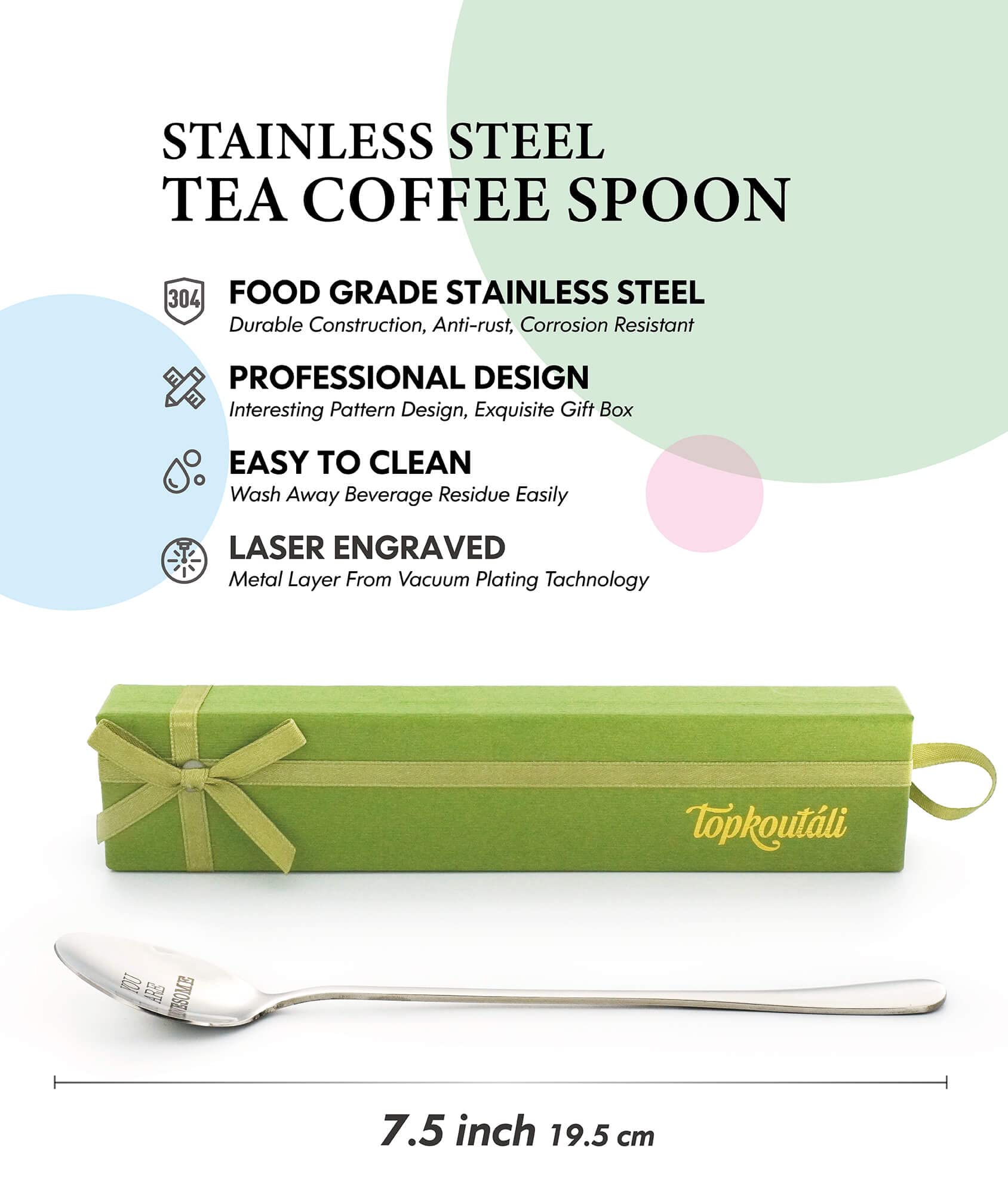 Funny Engraved Coffee Spoon - Youre My Person - Stainless Steel Spoon With Heart Design - Great Gift For Valentines Day, Anniver