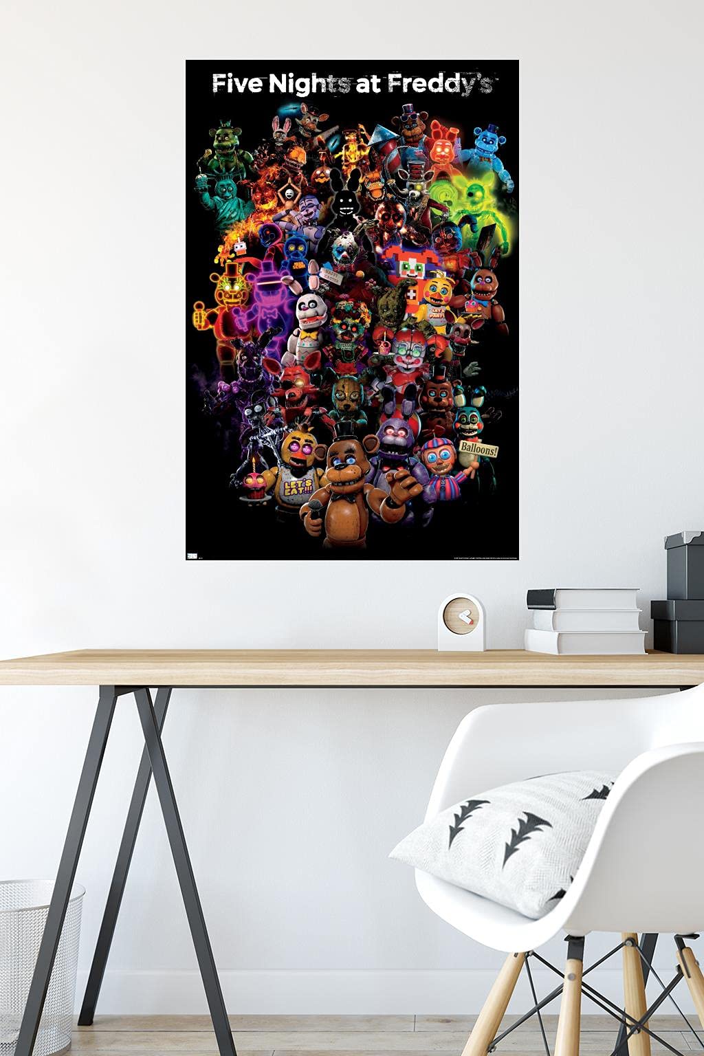 Trends International Five Nights At Freddy'S: Special Delivery-Collage Wall Poster, 22.375'' X 34'', Unframed Version, Bathroom