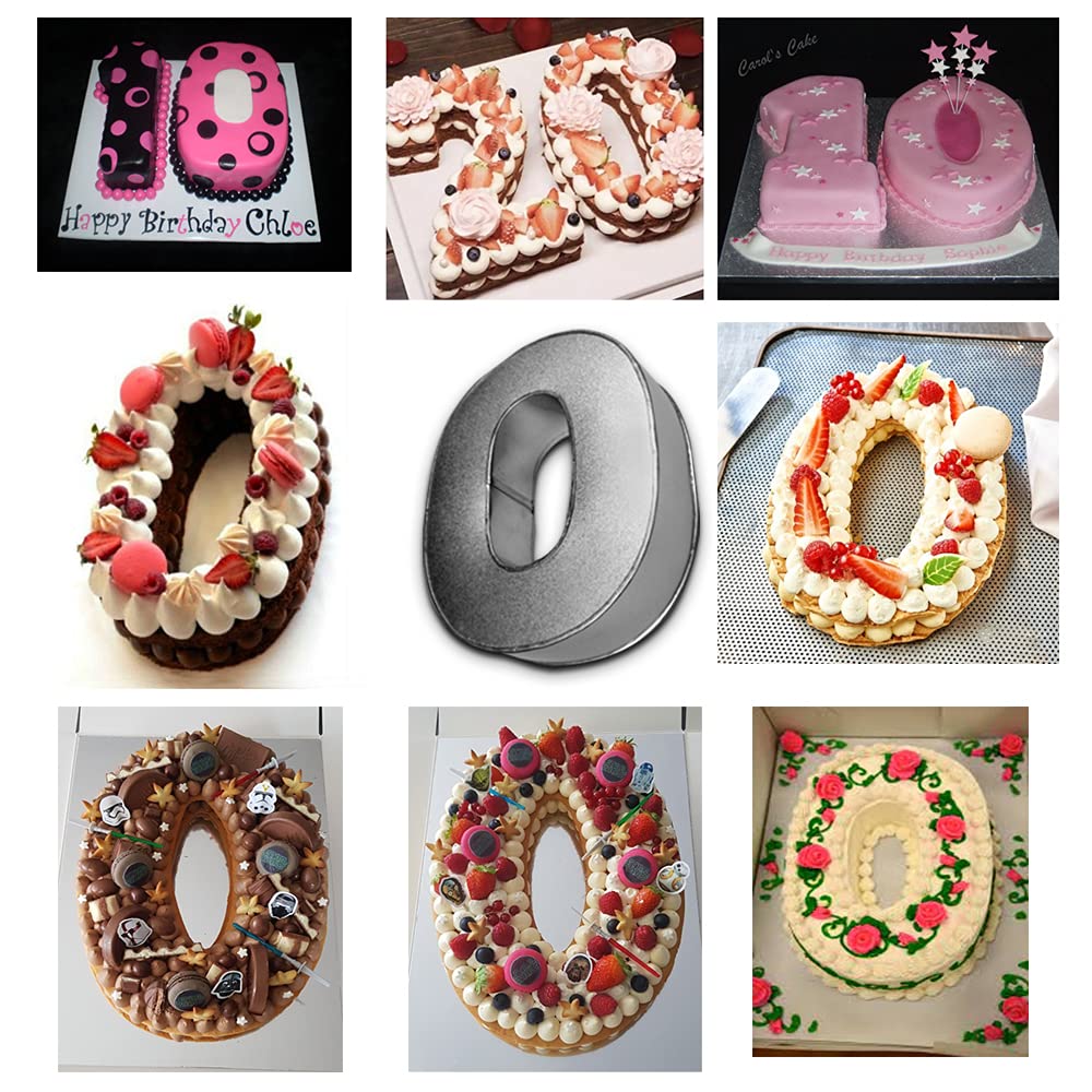 Elegance E-Commerce 0-9 Number Large Individual Cake Tin (Number 7) For Baking And Birthday, Wedding Anniversary & Parties, Meta