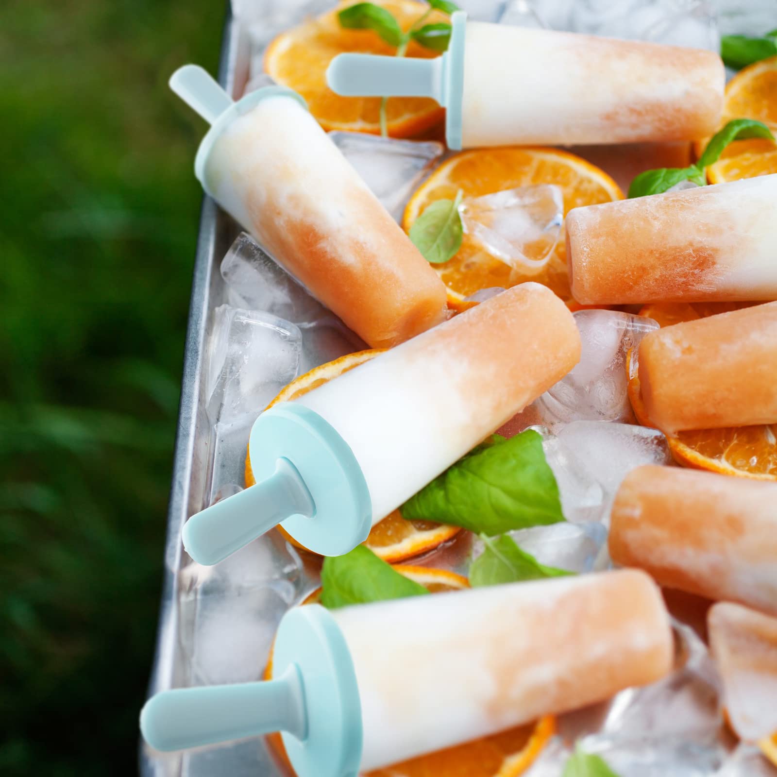 Bokon 6 Sets 36 Pcs Ice Cream Mold, Bpa Free Kids Food Grade Reusable Plastic Ice Cream Tray Holder With Sticks, Easy Release Ic