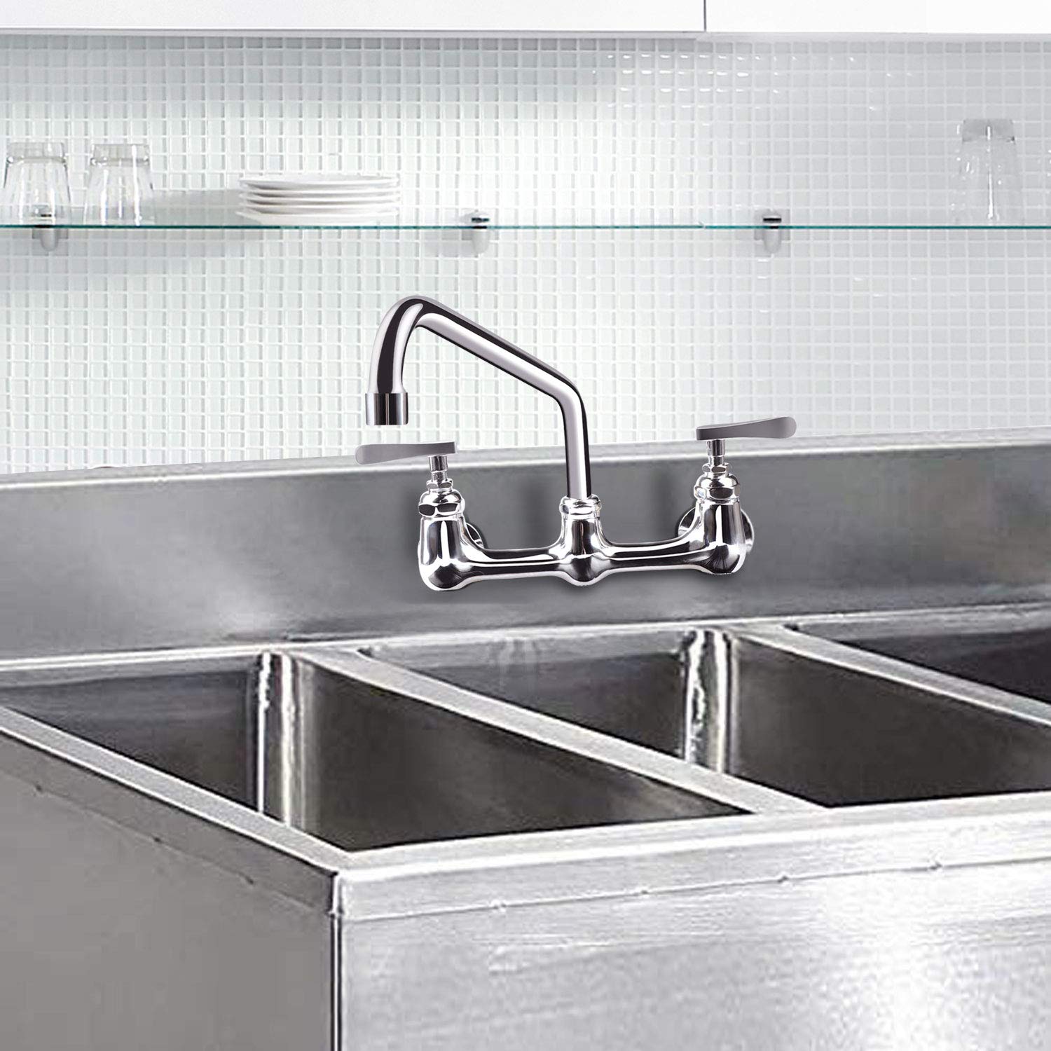 Kwode 10 Inch Swivel Spout For Commercial Faucet Swivel Gooseneck Kitchen Faucet Replacement Kit