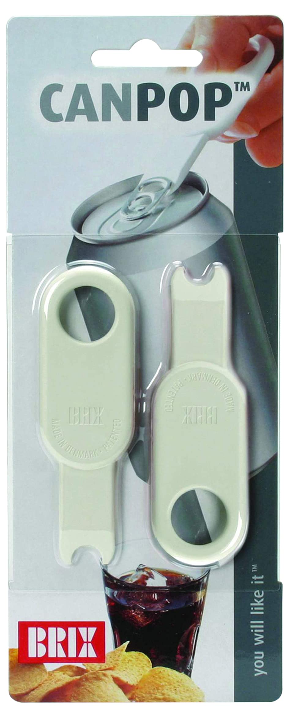 Brix Canpop Beverage Can Opener, Set Of 2, Multicolor