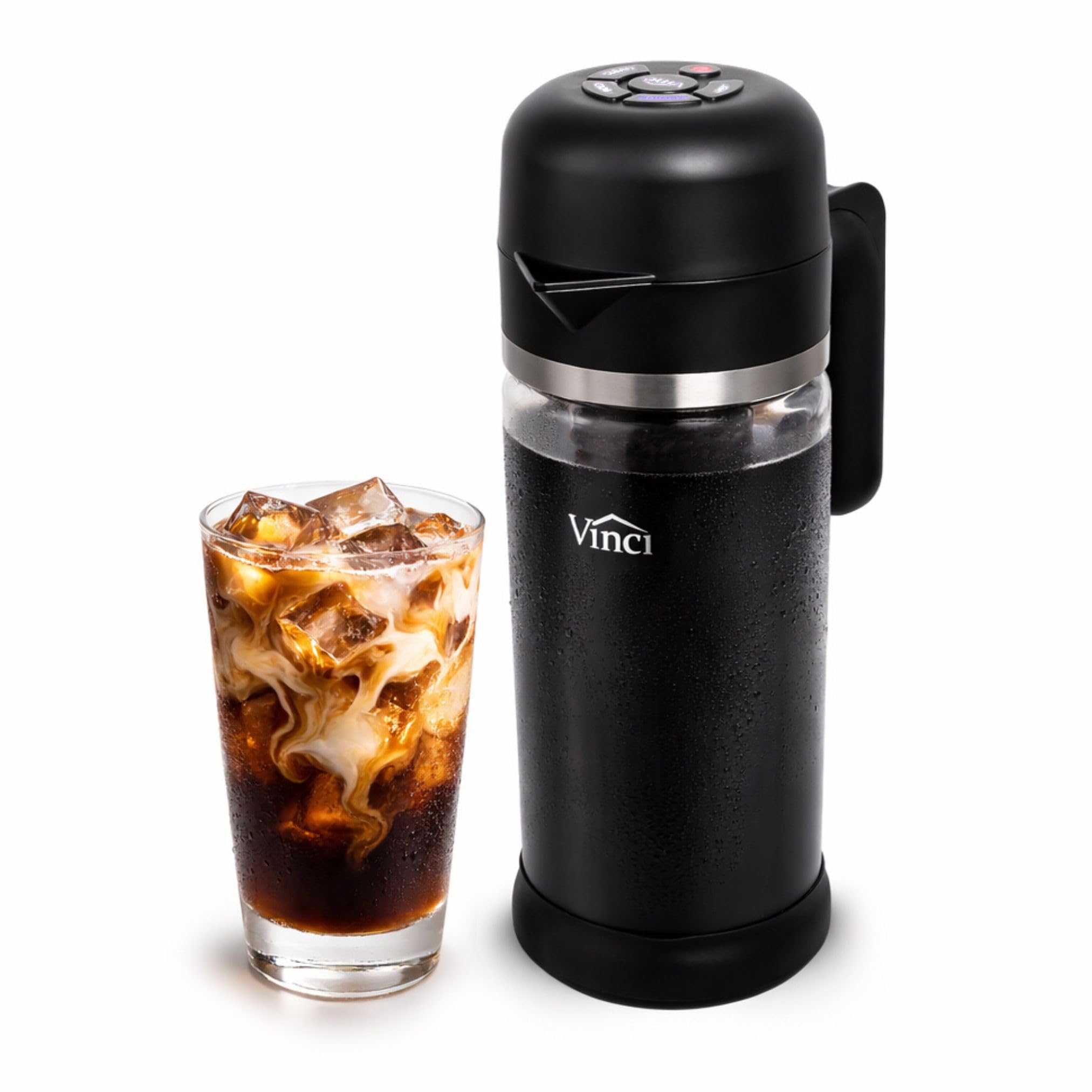VINCI Express Cold Brew, Electric Cold Brew Coffee Maker in 10 Minutes, Glass Carafe, 3 Brew Strength Settings & Cleaning Cycle,