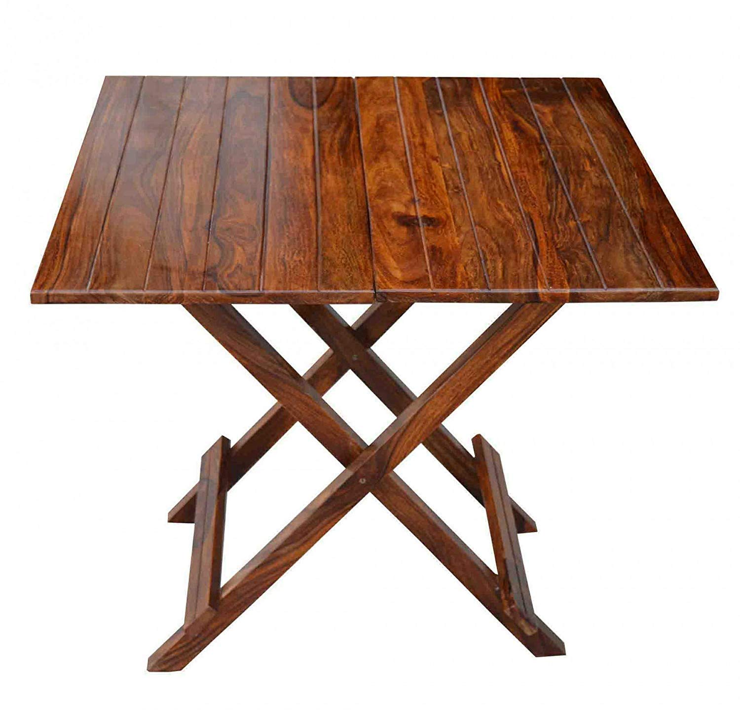 Aasaliya Art Wooden Folding Square Coffee Table | Foldable Patio Center Table For Home, Office, Living & Drawing Room | Solid Wo