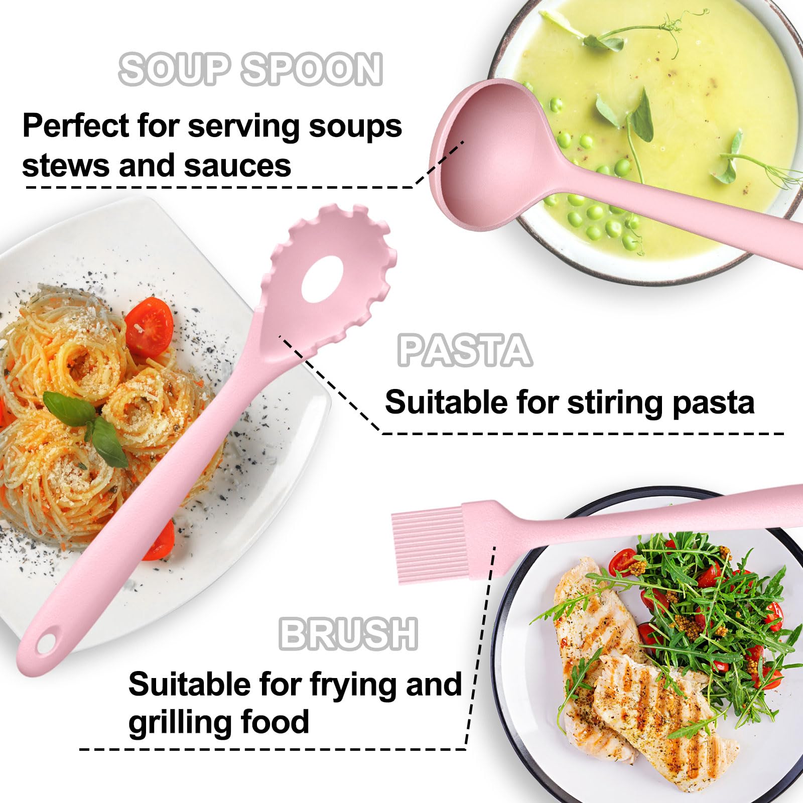 Umite Chef 22Pcs Silicone Cooking Utensils Set, Heat Resistant Silicone Kitchen Spatulas Set With Holder, Cooking Gadgets Tools