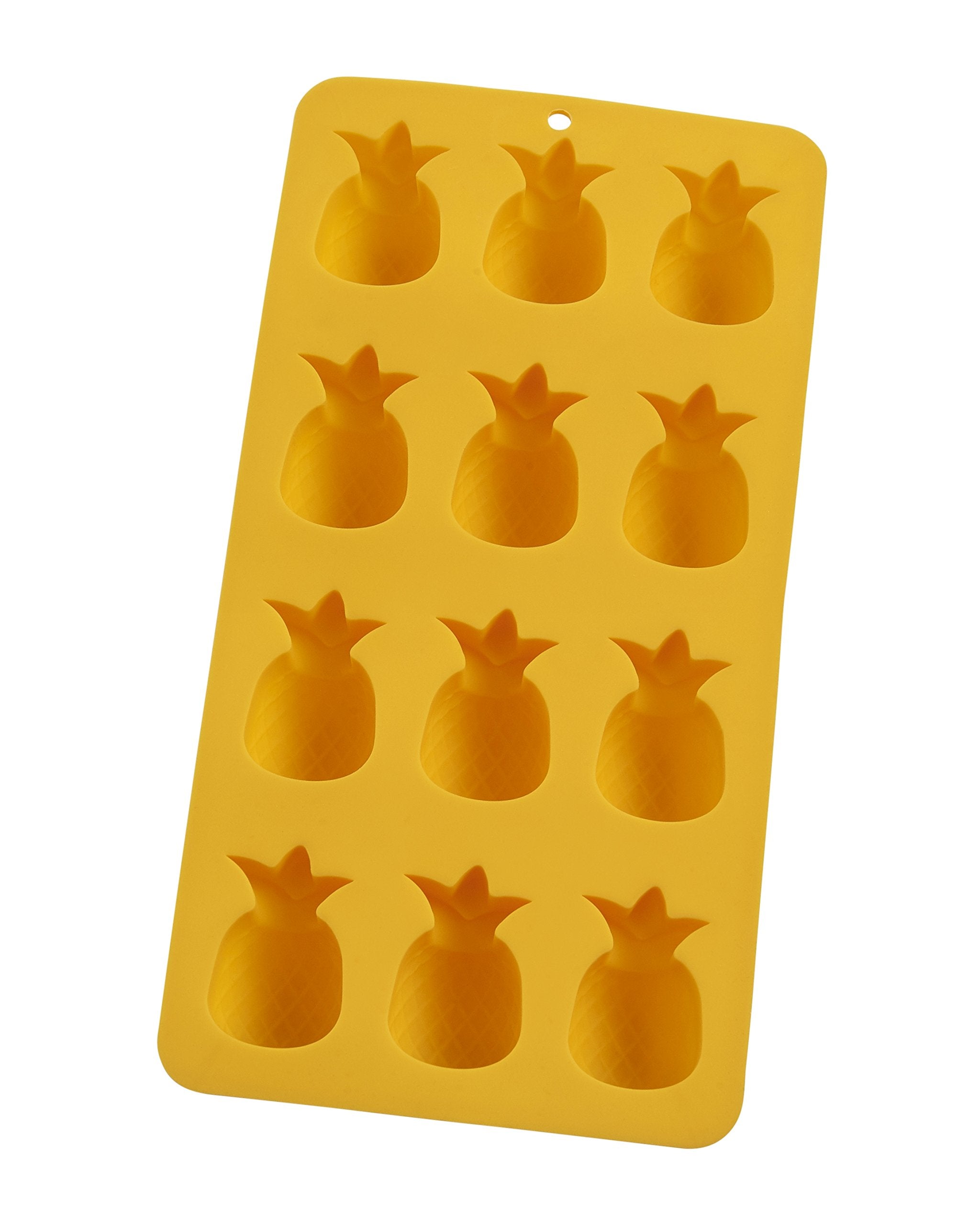 Hic Harold Import Co. Hic Kitchen Pineapples Ice Cube Baking Mold, 1 Tray, Yellow