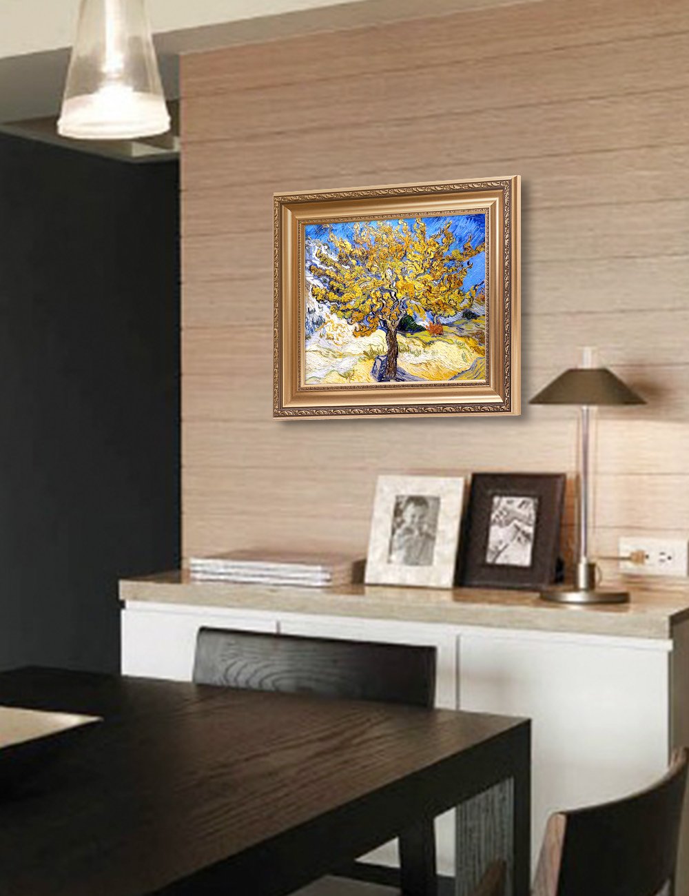 Decorarts - The Mulberry Tree, Vincent Van Gogh Art Reproduction. Giclee Prints Match With Golden Framed For Wall Decor. Picture