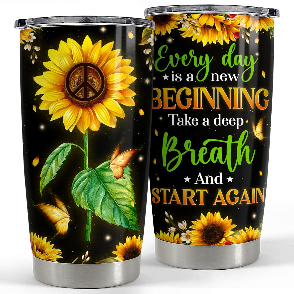 SANDJEST Inspirational Gifts for Birthday Inspirational Cups Tumbler 20oz Stainless Steel Insulated Tumblers Coffee Travel Mug C