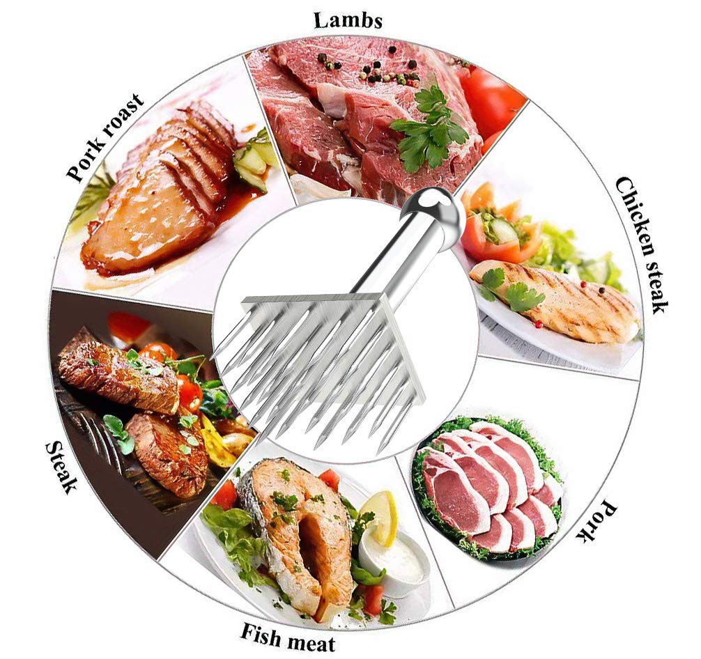 Kitchen Gadgets Heavy-Duty 28 Blades Stainless Steel Meat Tenderizer Needle Profession Kitchen Tools For Kitchen Cooking Tenderi