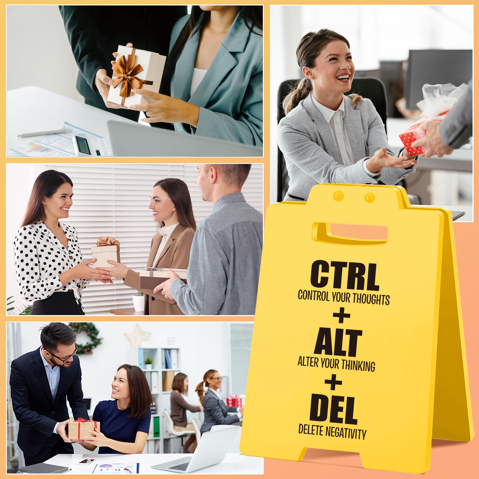 Motivational Desk Sign | Office Gift for Coworkers, Friends, Positive Affirmation Decor Sign for Work | Cubicle Decorations, Fun