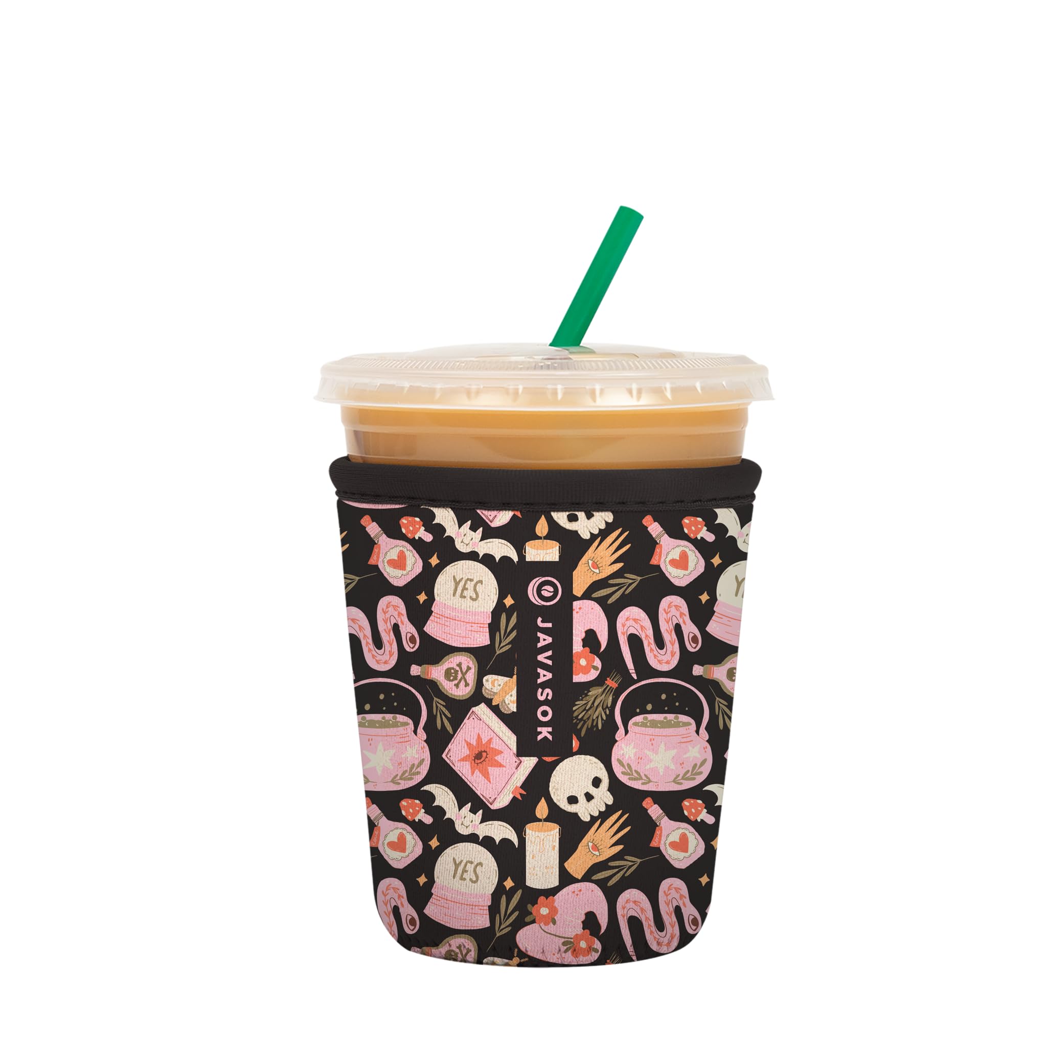Sok It JavaSok Iced Coffee & Cold Soda Insulated Neoprene Cup Sleeve (Spellbound, Small: 16-20oz)