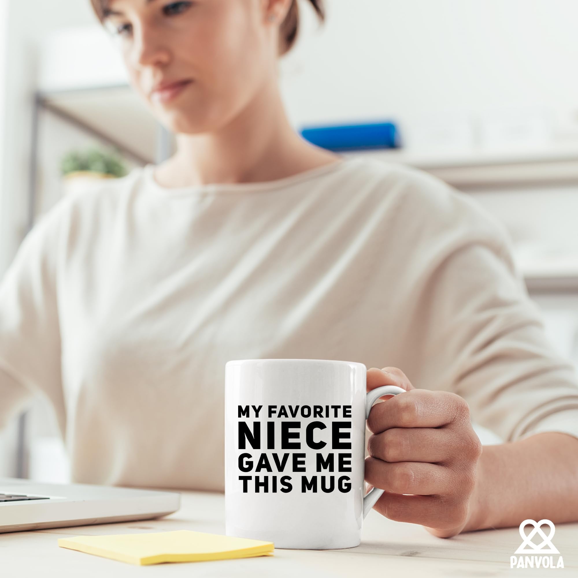 Panvola My Favorite Niece Gave Me This Mug Funny Gifts For Aunts And Uncle Birthday Celebration Worlds Best Aunt Appreciation Coffee Mug 11 oz
