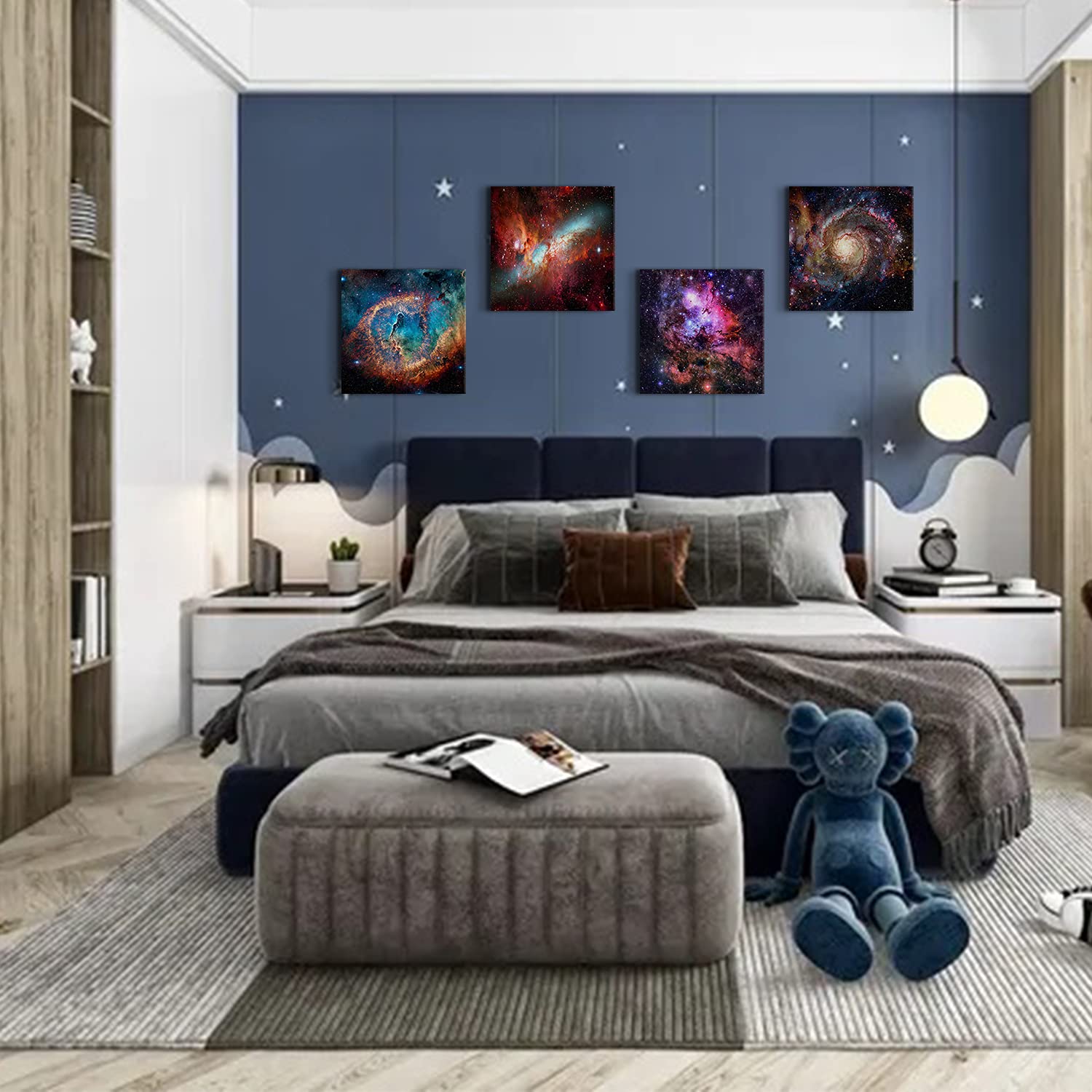 Space Decor For Boys Room Galaxy Canvas Pictures Nebula Wall Art Kids Bedroom Outer Space Room Decor Interstellar Posters Astron