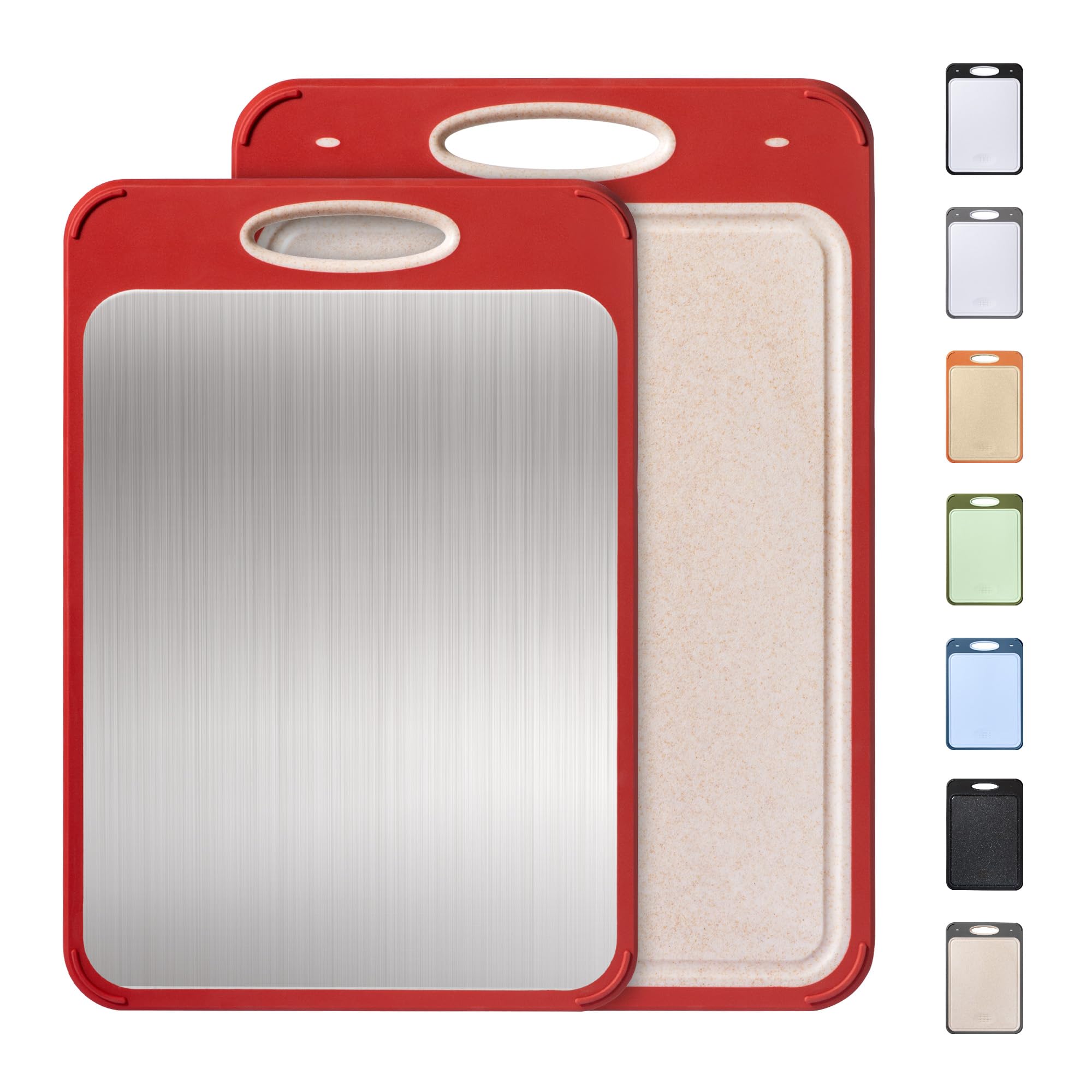 2 in 1 Stainless Steel Cutting Board with Handle 2 Packs Grandma Christmas Xmas Birthday Mother Gifts Ideas Grandmother Gigi Gra