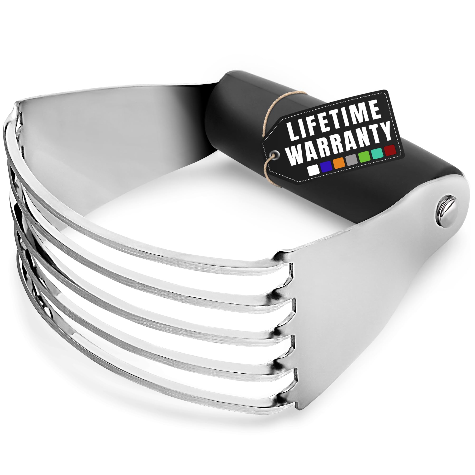 Zulay Kitchen Dough Blender Top Professional - Stainless Steel Pastry Cutter, Heavy Duty Dough Cutter With Blades, Pastry Blende